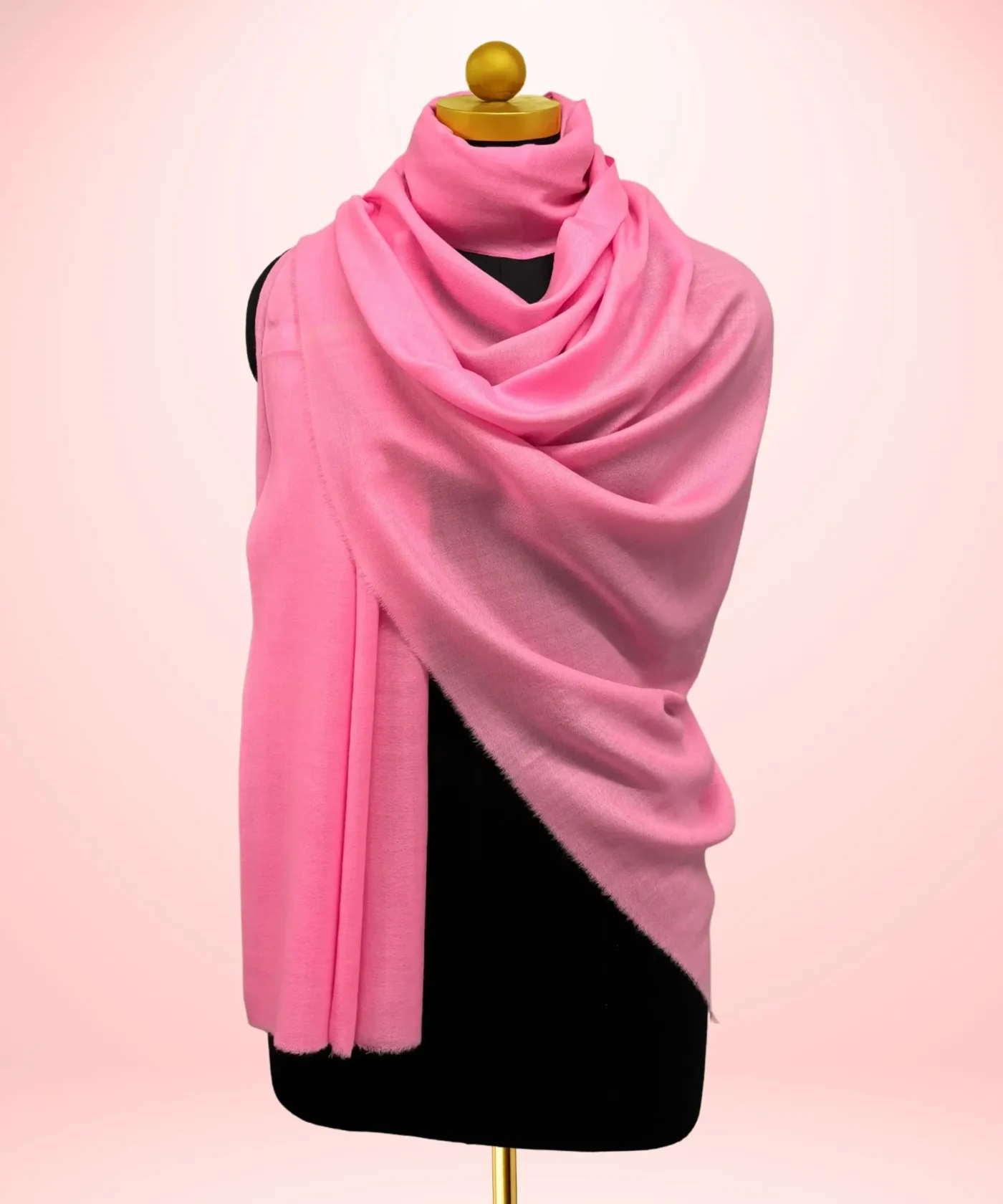 Orchid Pink Pashmina Cashmere Shawl - Image 3