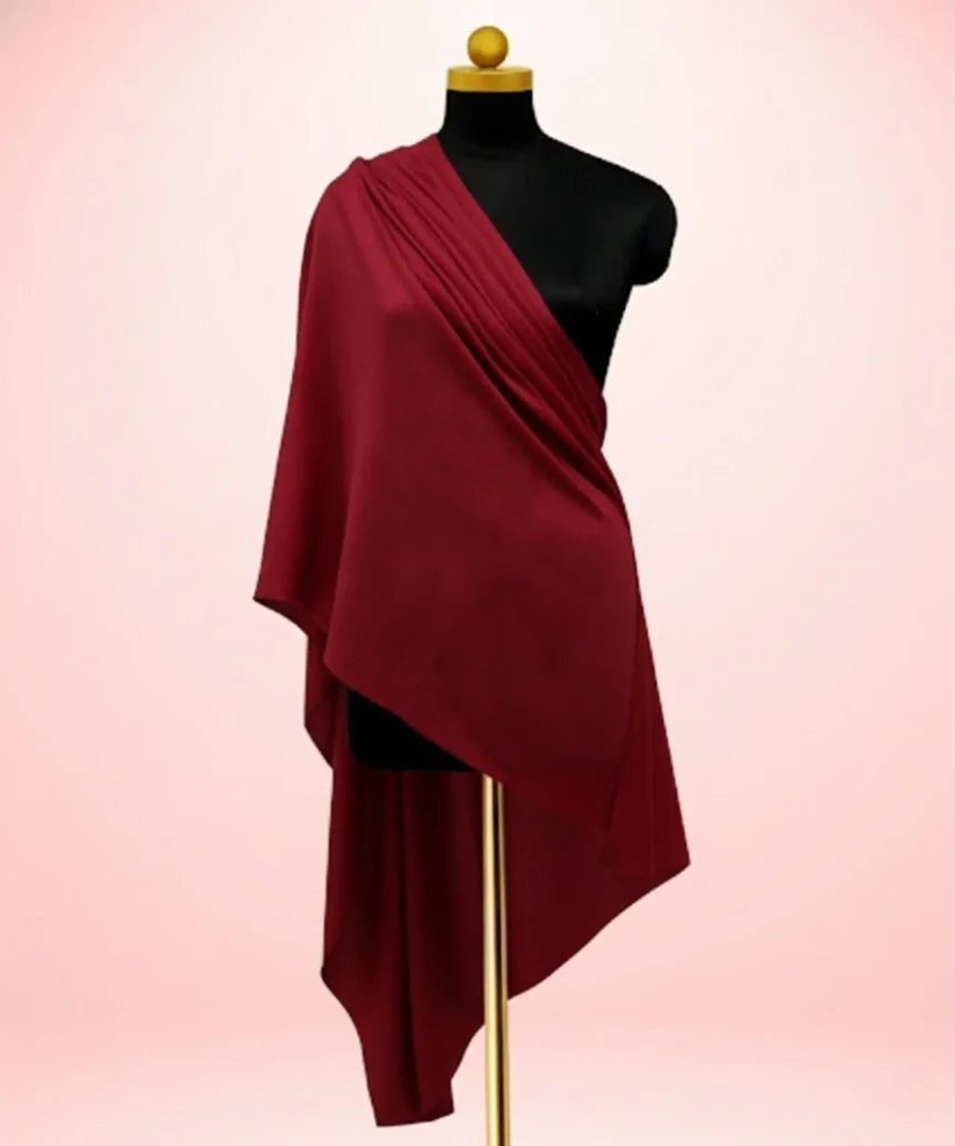 Rich Maroon Pashmina Cashmere Shawl