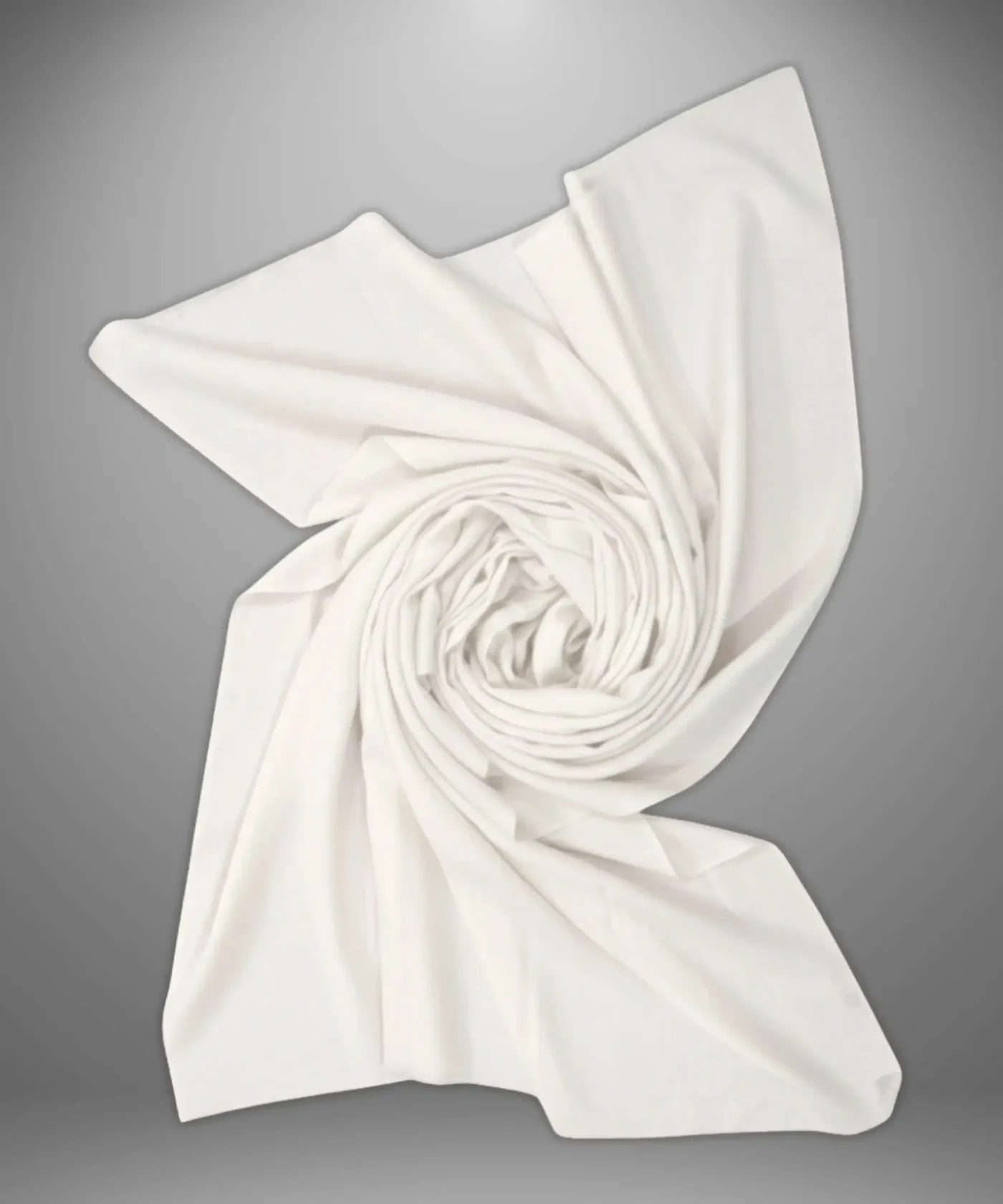 Serene White Pashmina Cashmere Shawl - Image 3