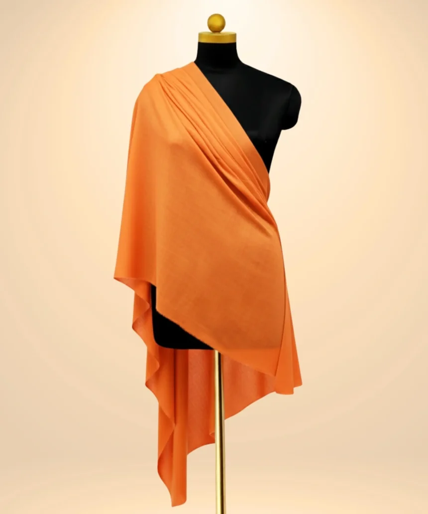 Tangerine Orange Pashmina Cashmere Shawl