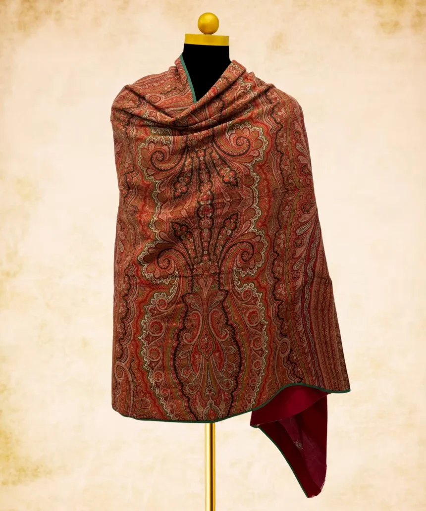 Handmade Antique Jamawar Kani Pashmina Shawl