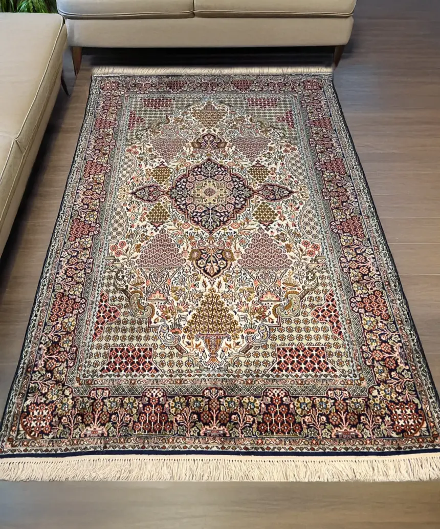 Carpet Handmade Silk On Cotton (4' x 6' Ft.)