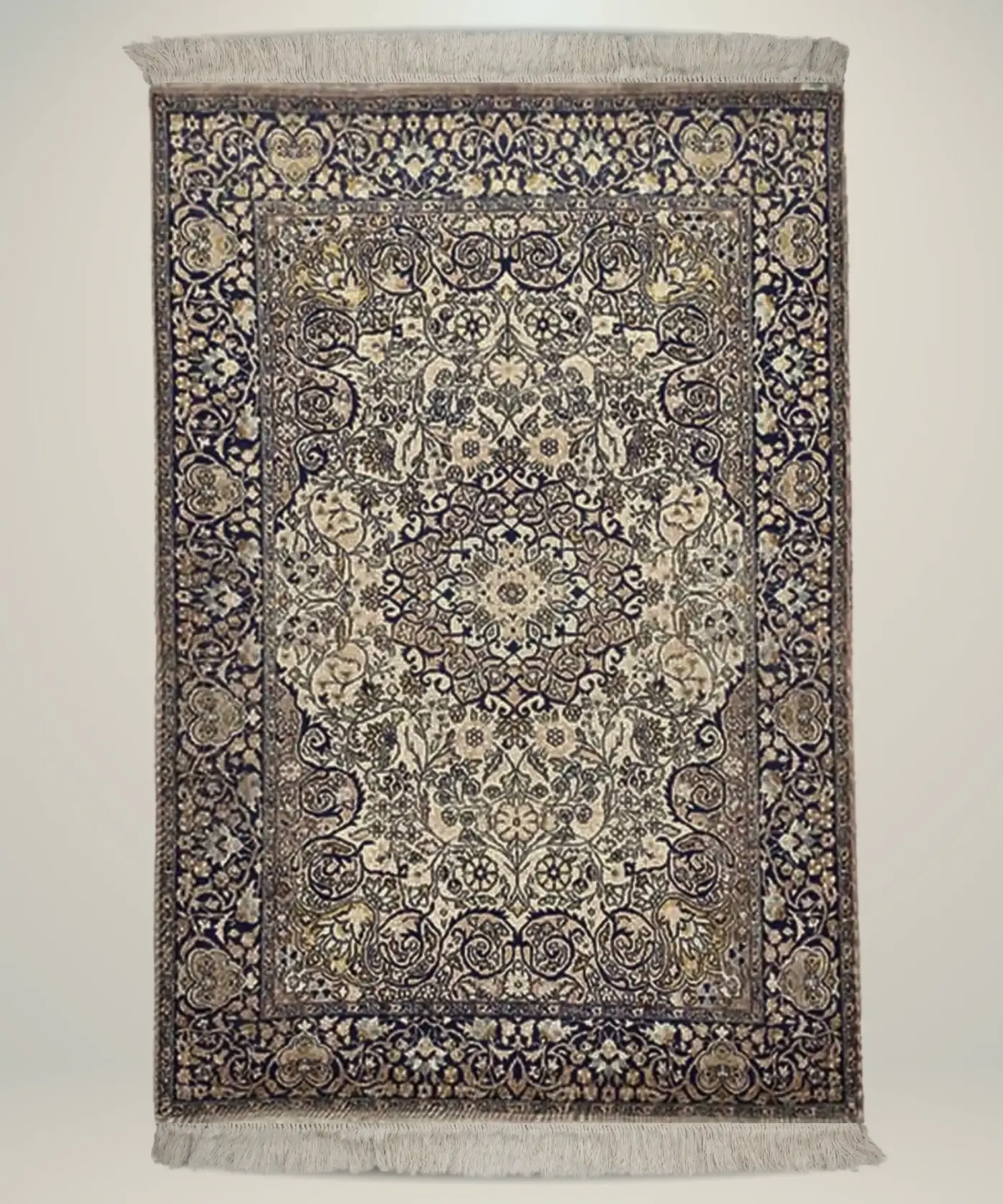 Carpet Handmade Silk On Cotton (4' x 6' Ft.) - Image 4