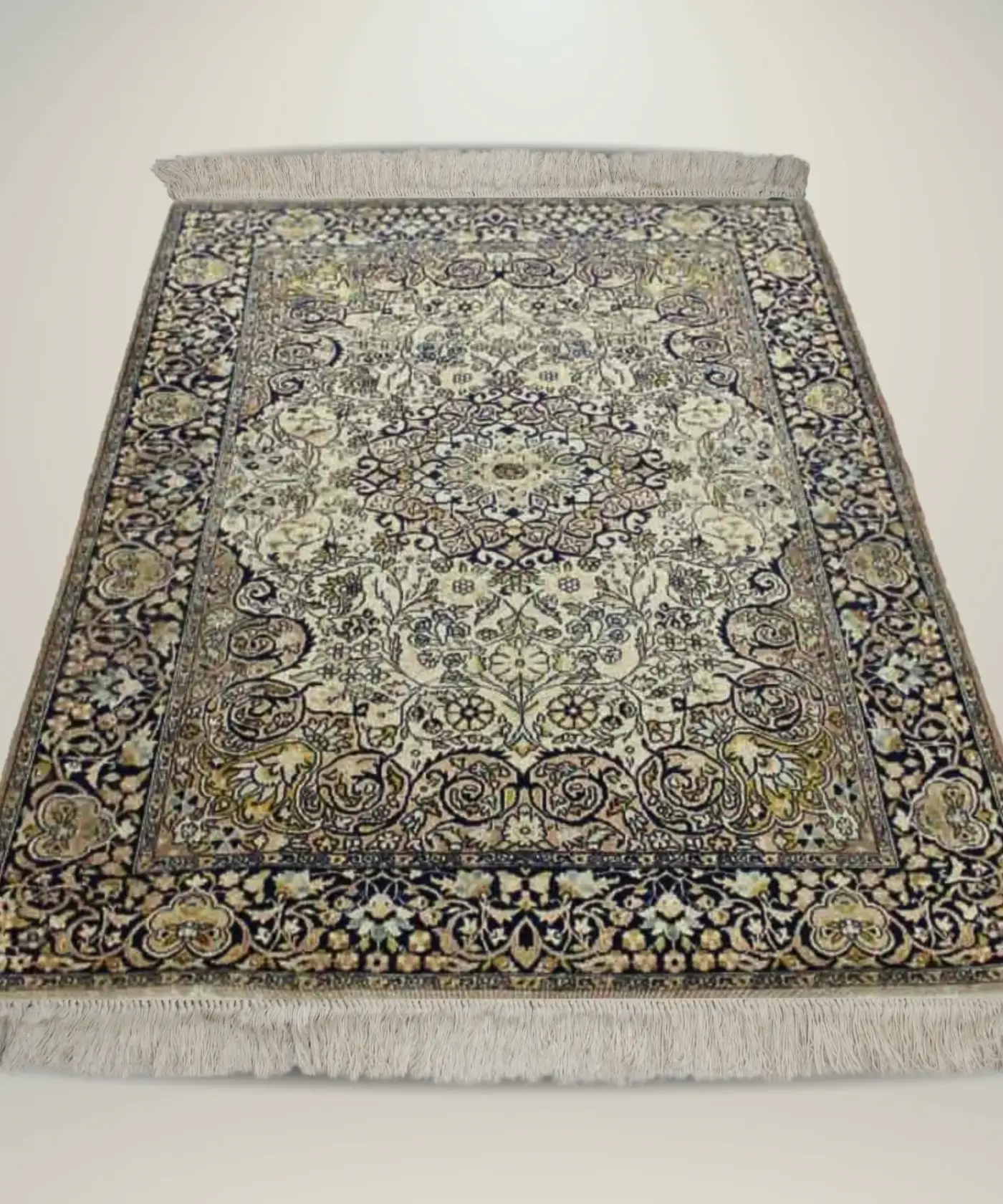 Carpet Handmade Silk On Cotton (4' x 6' Ft.) - Image 3