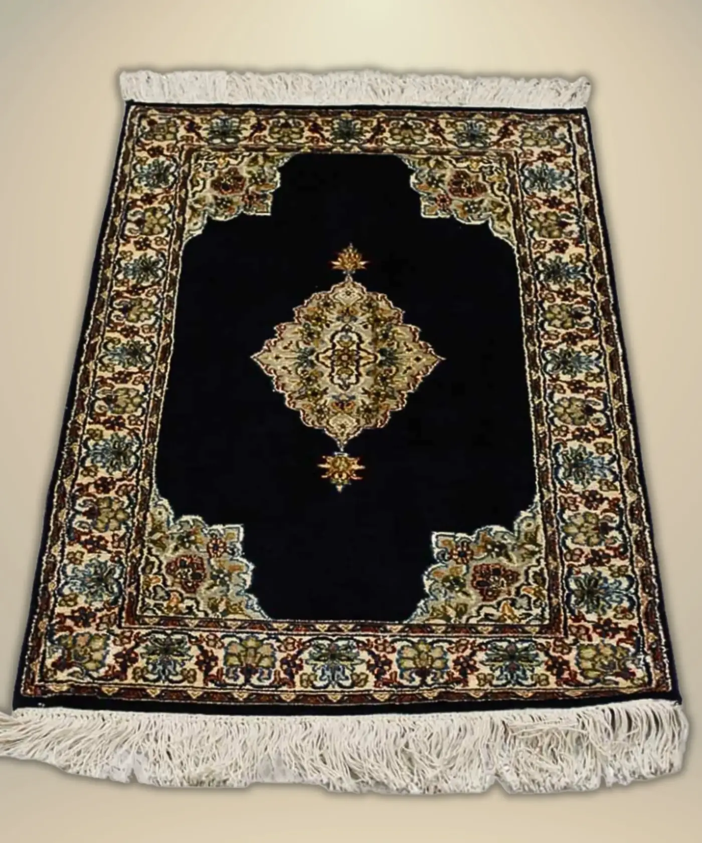 Carpet Handmade Silk On Cotton (2' x 3' Ft.) - Image 3