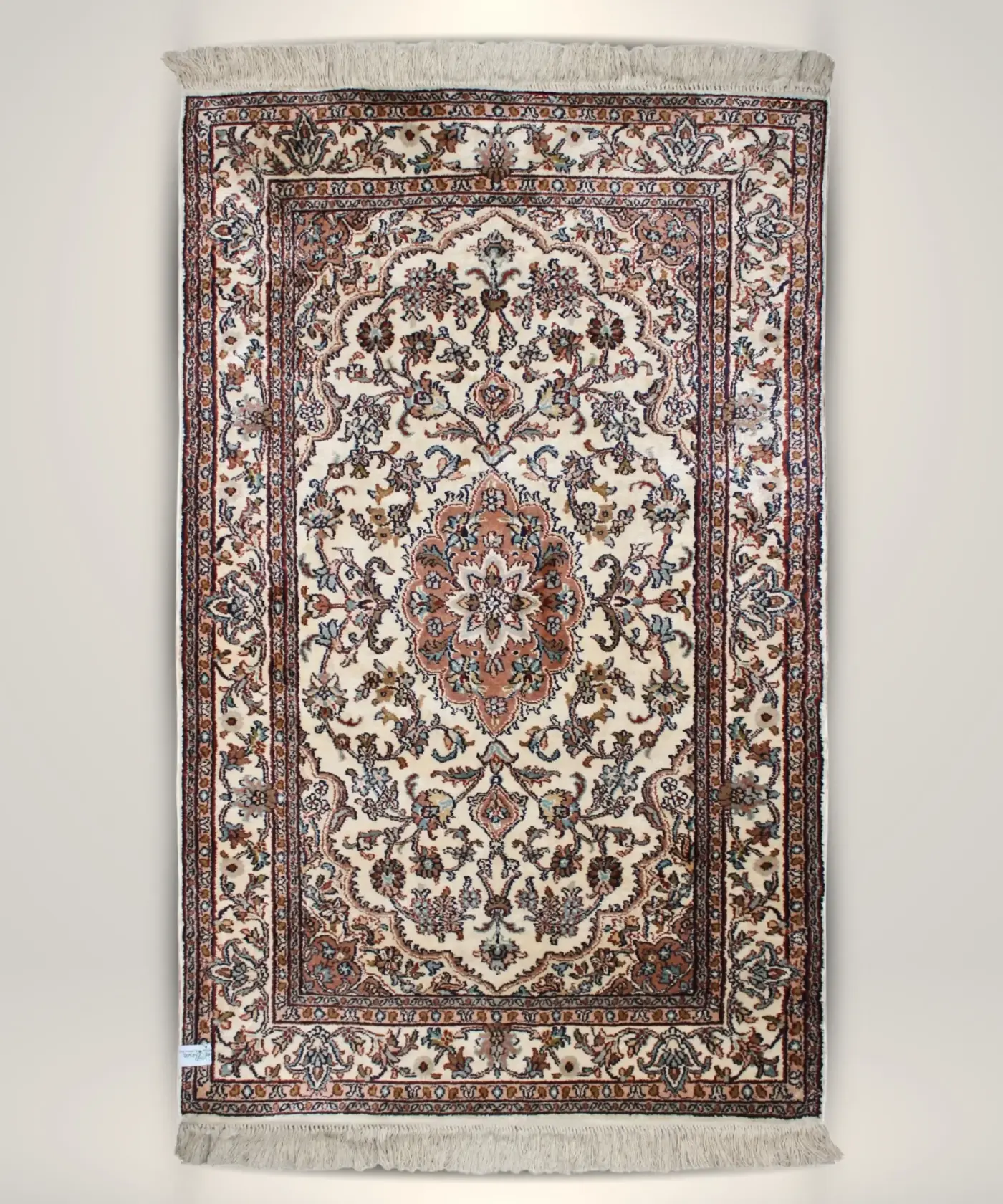 Carpet Handmade Silk On Cotton '2.5 x 4'ft - Image 4