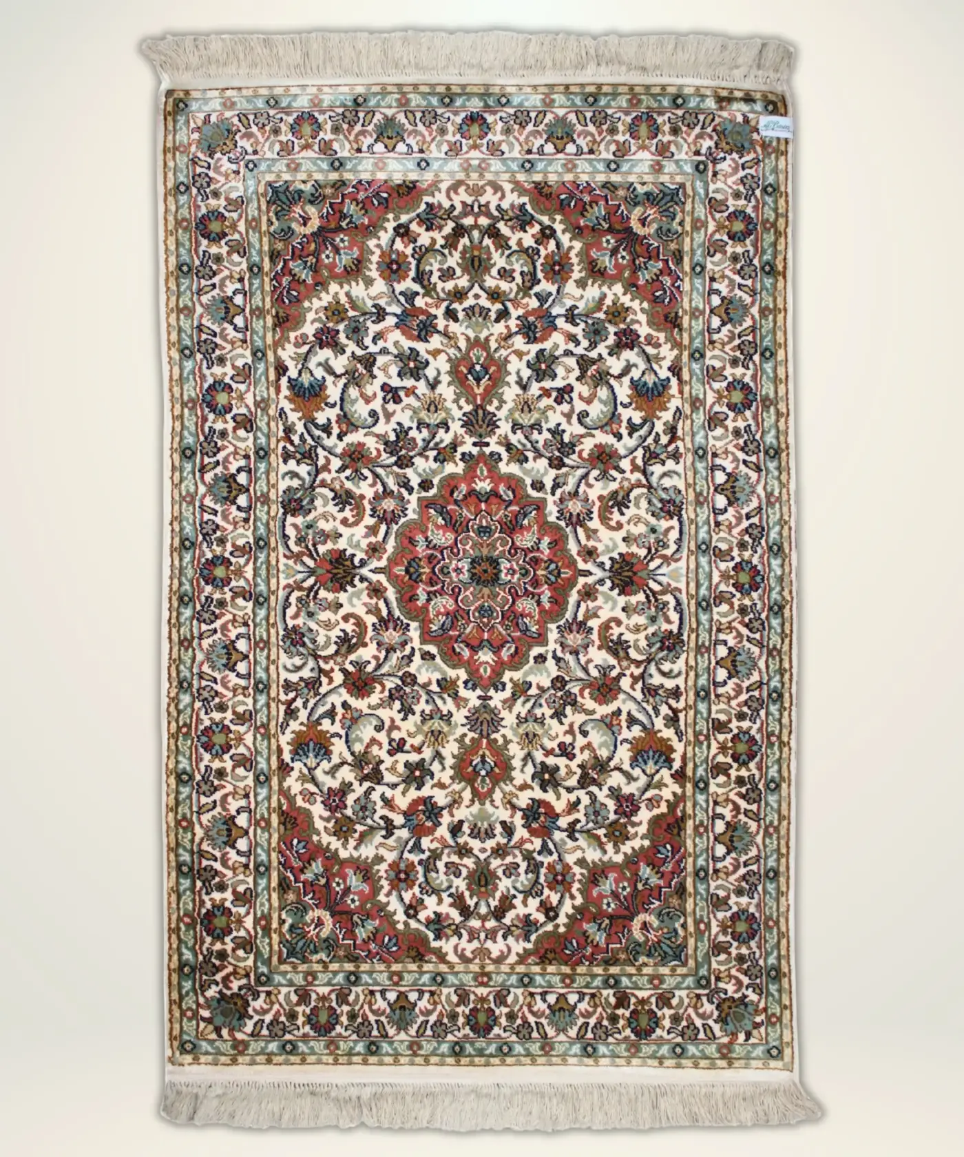Carpet Handmade Silk On Cotton (2.5' x 4'Ft.) - Image 4