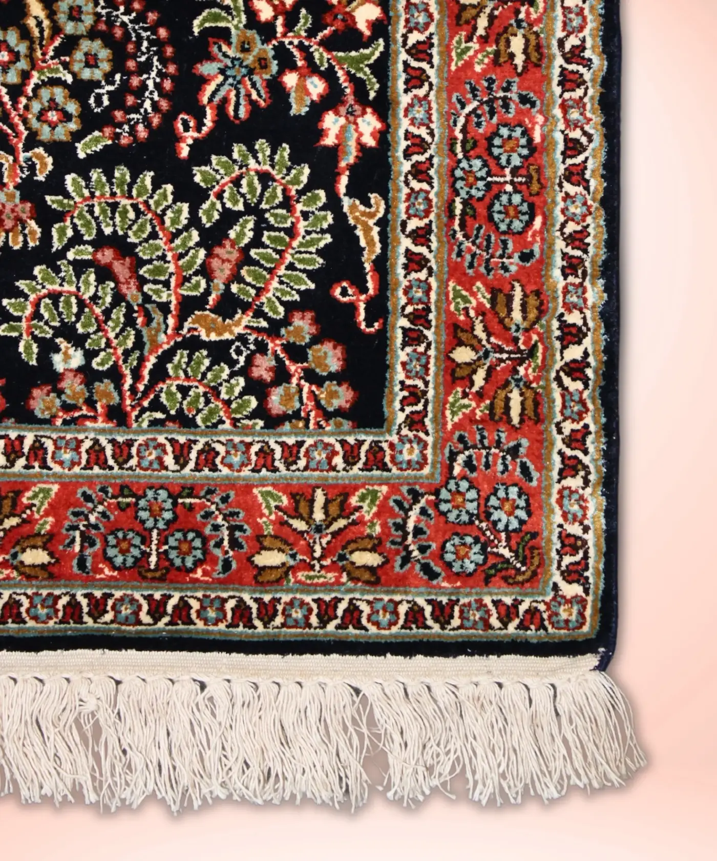 Carpet Handmade Silk On Cotton (2.5' X 4'ft) - Image 4