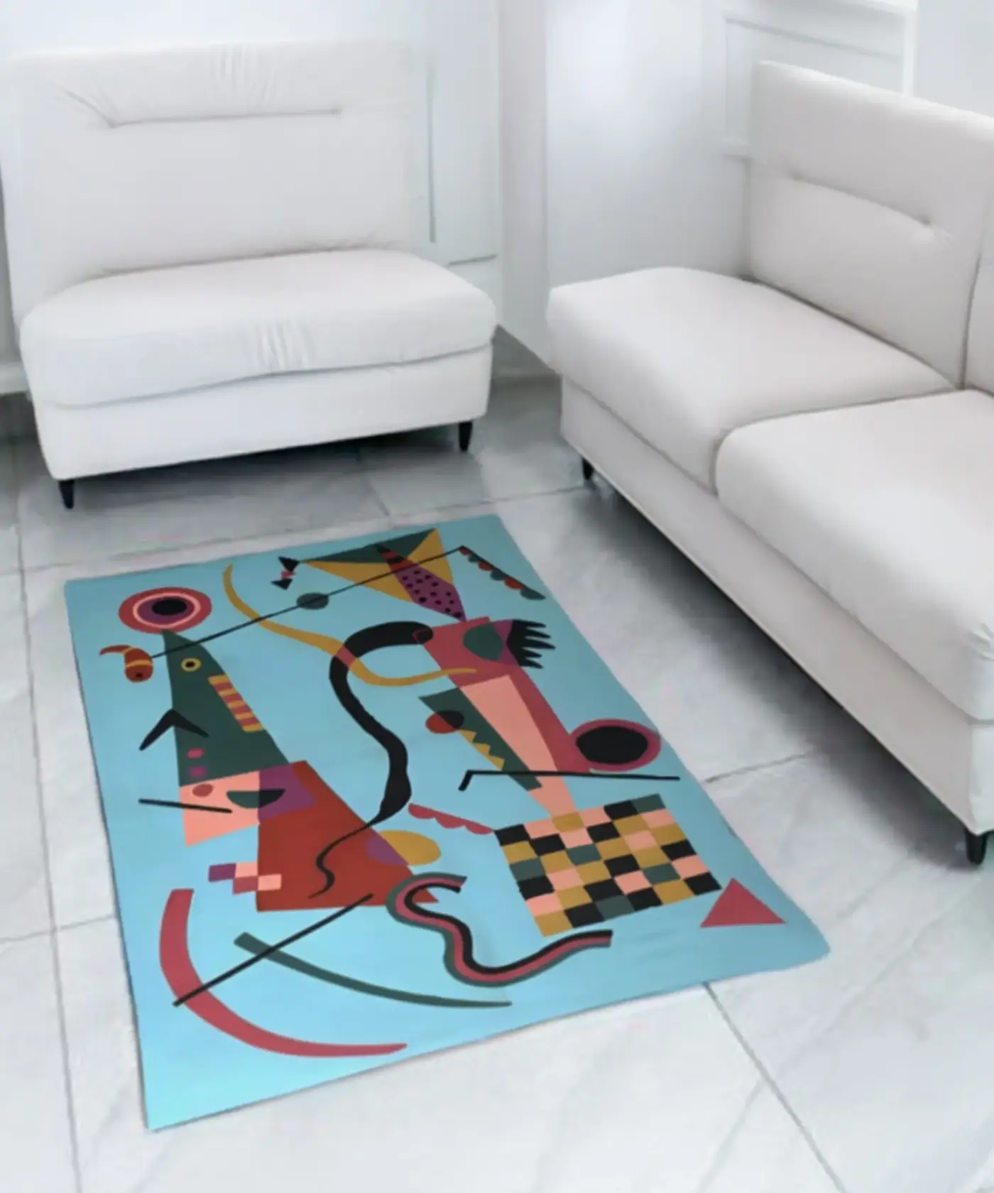 Abstract Woollen Rug - Image 2