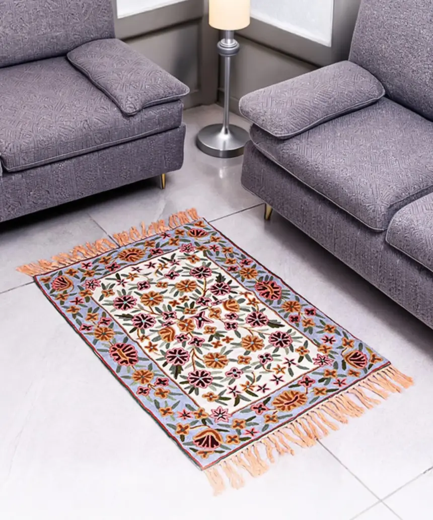 Floral Woollen Rug