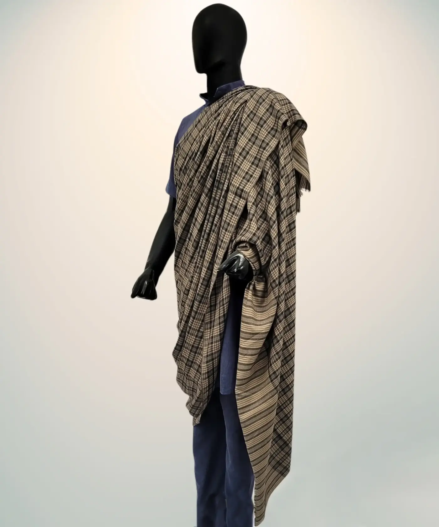 Shawl Men Check Pashmina - Image 2