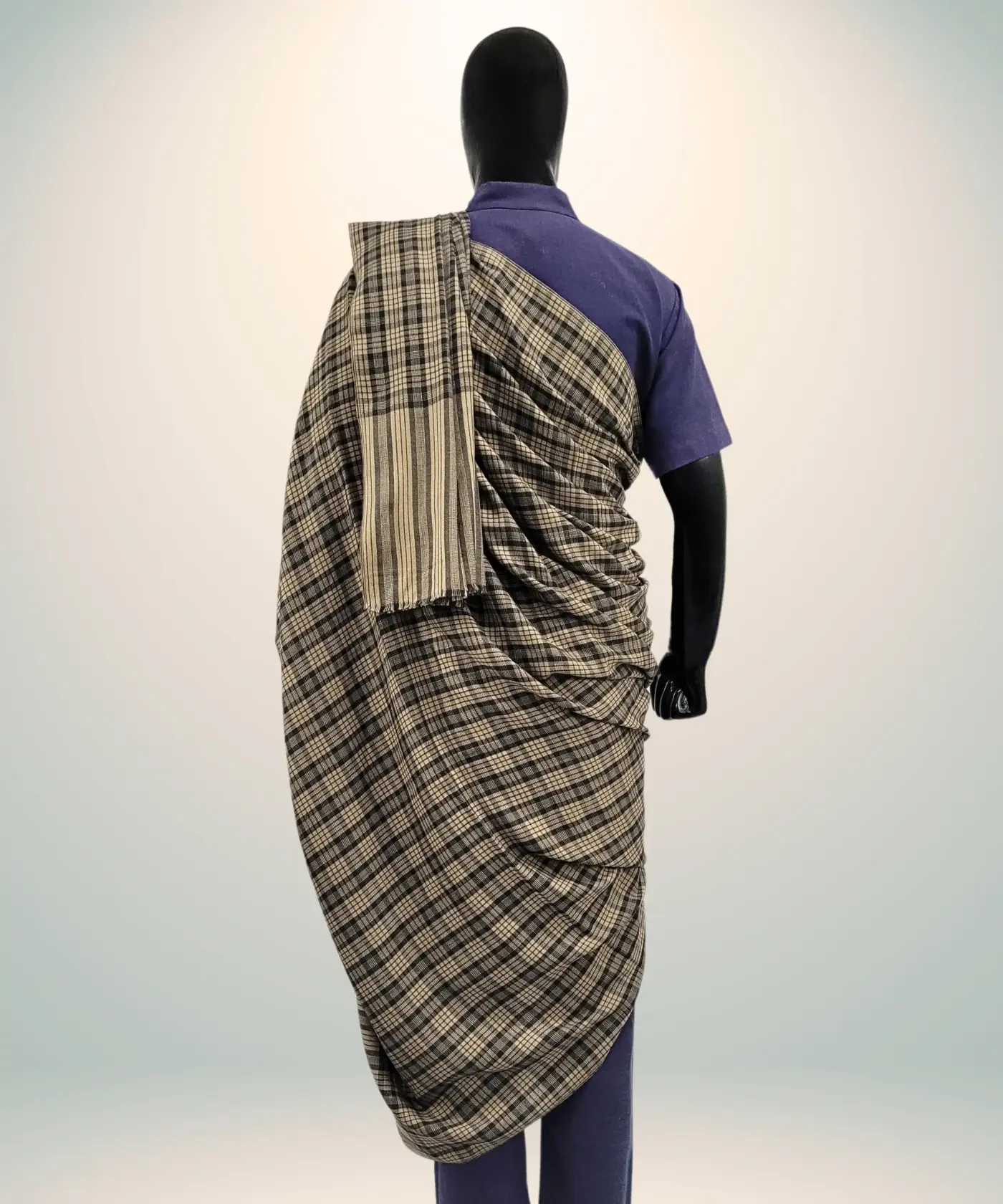 Shawl Men Check Pashmina - Image 3