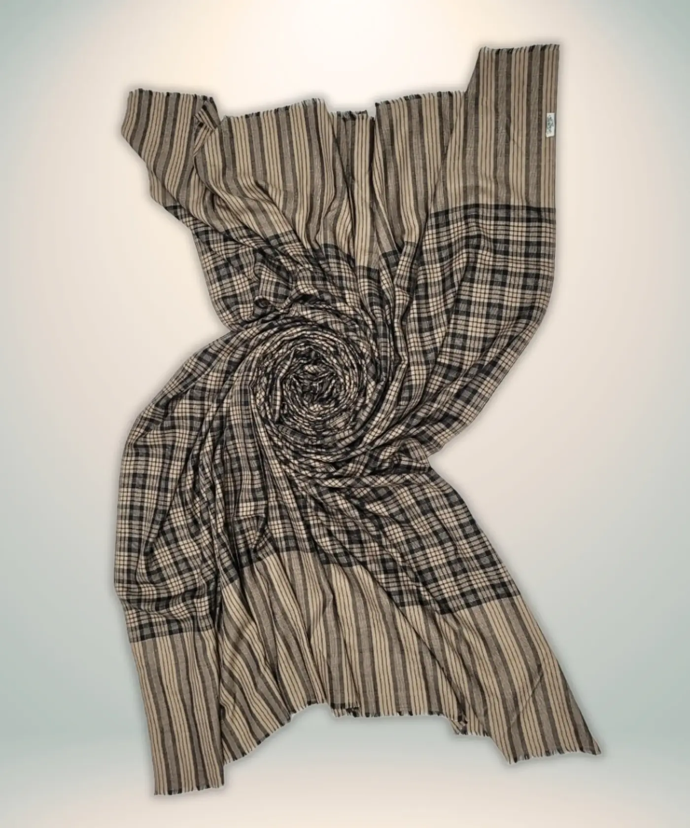 Shawl Men Check Pashmina - Image 4