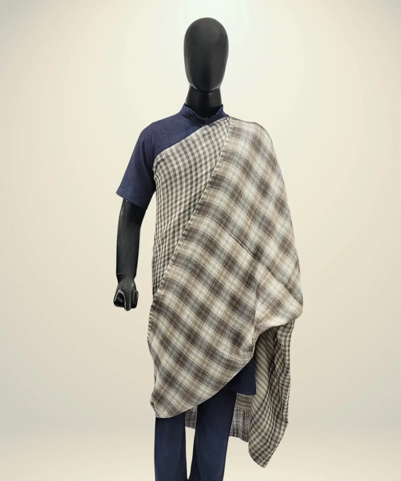 Shawl Reversible Check Pashmina - Image 15