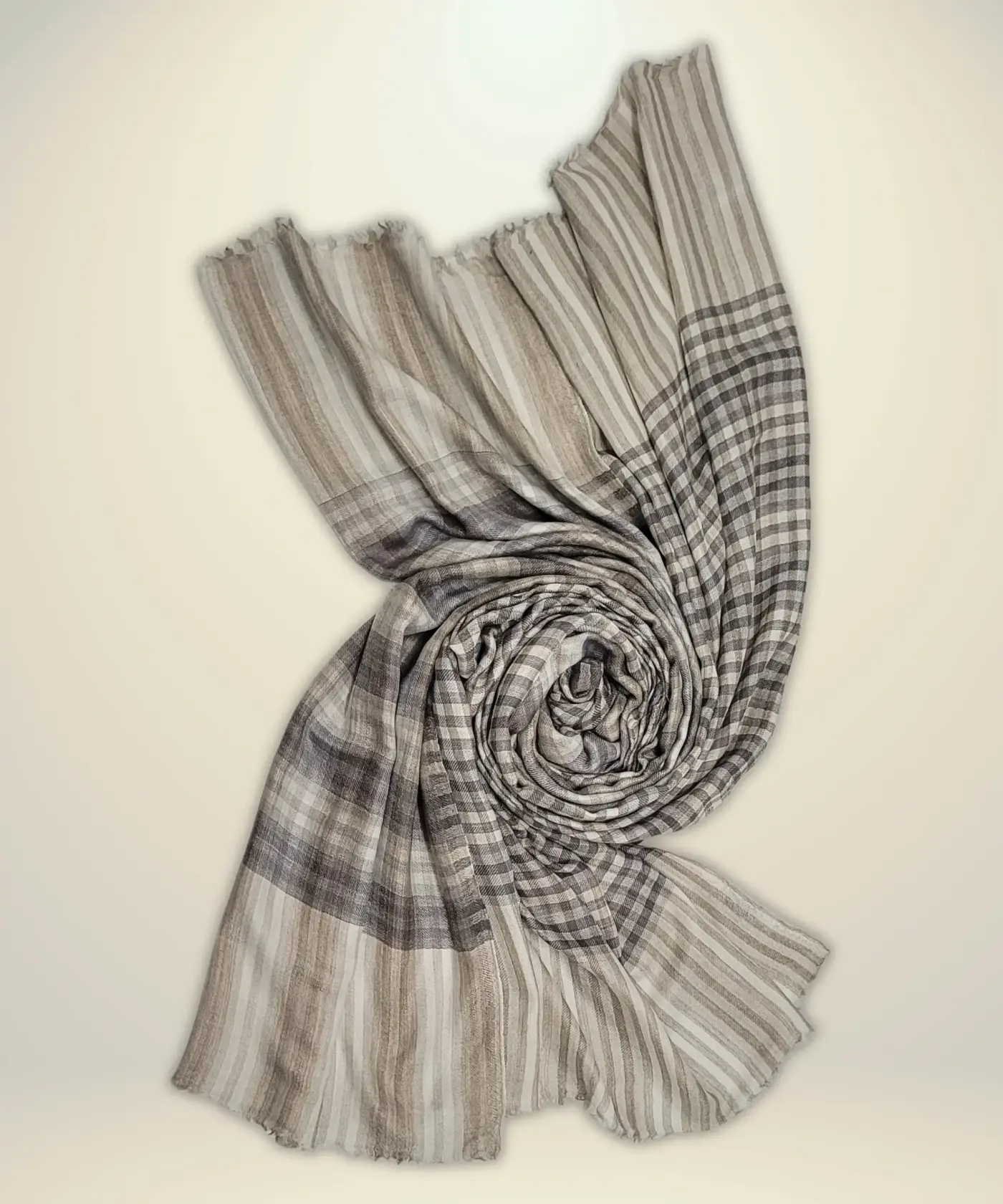 Shawl Reversible Check Pashmina - Image 18