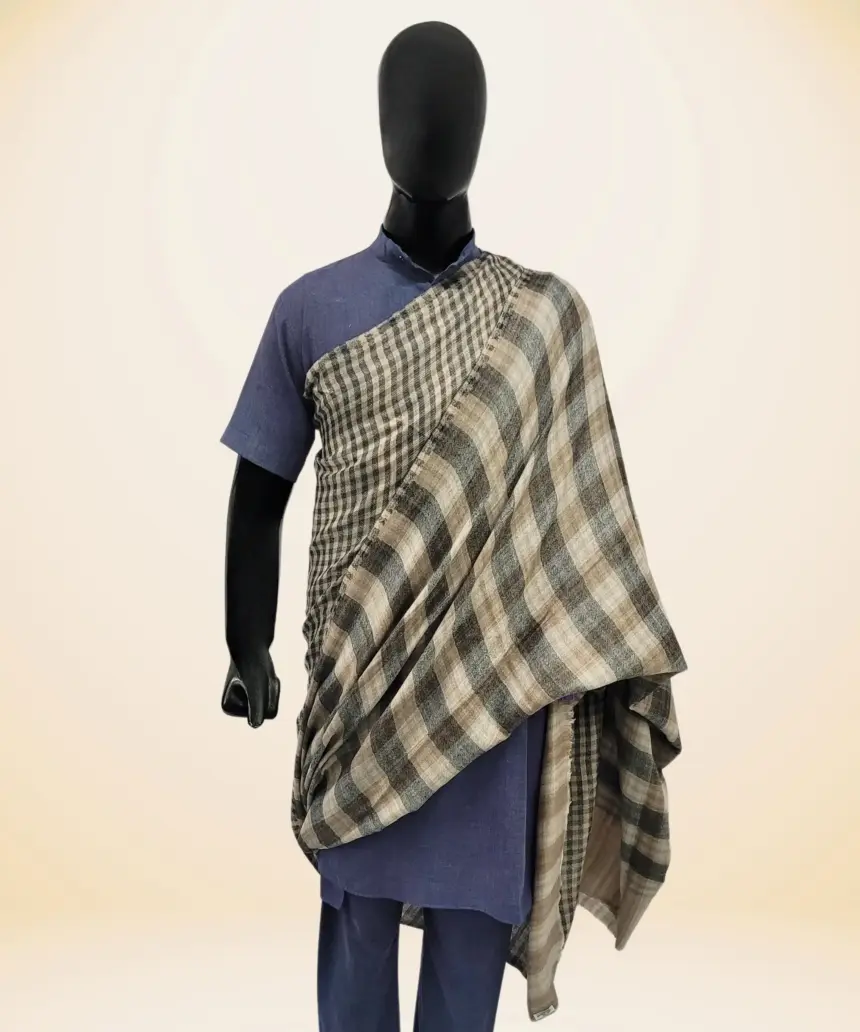 Shawl Reversible Check Pashmina