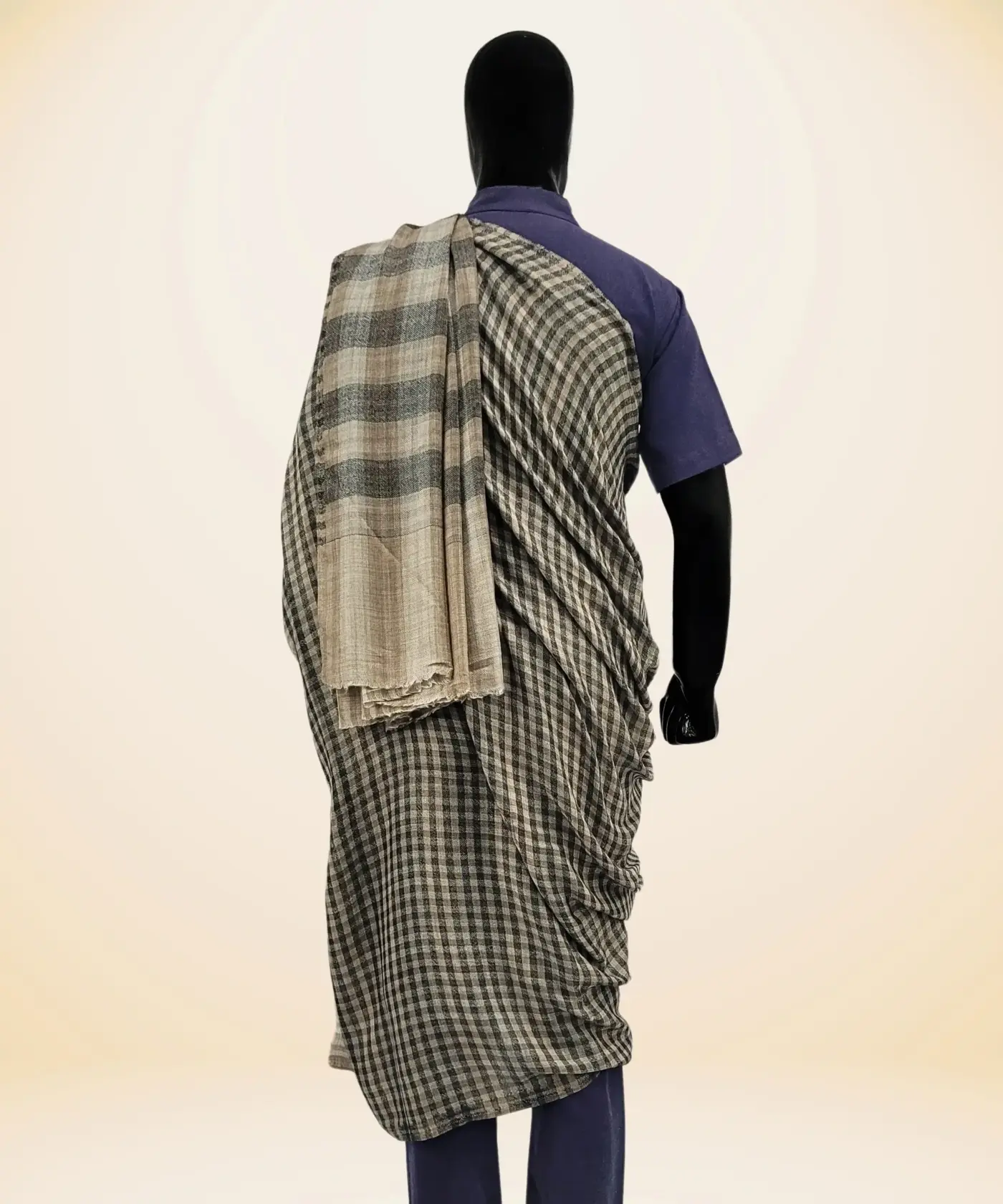 Shawl Reversible Check Pashmina - Image 2