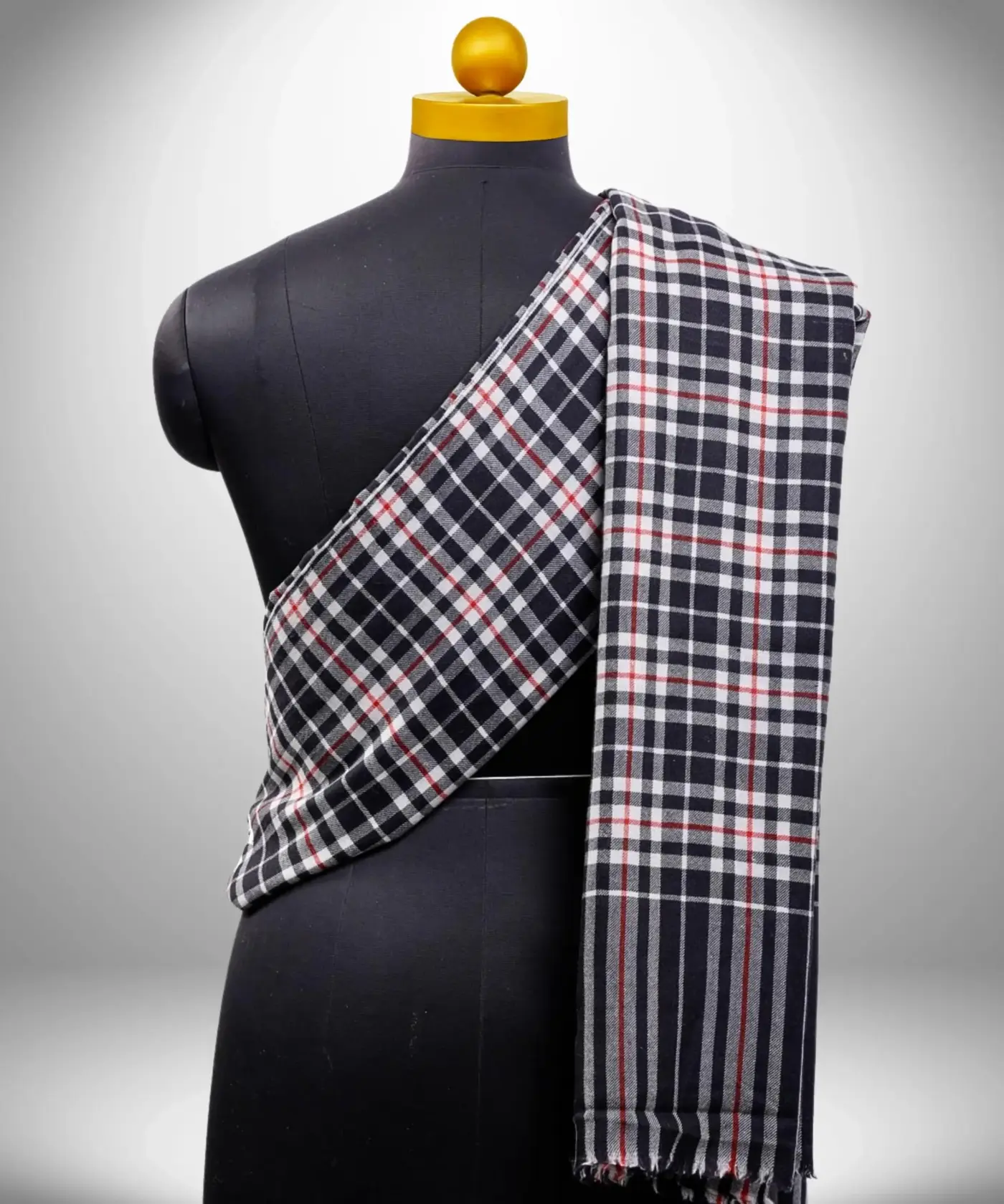 Shawl Men’s Check Pashmina - Image 3