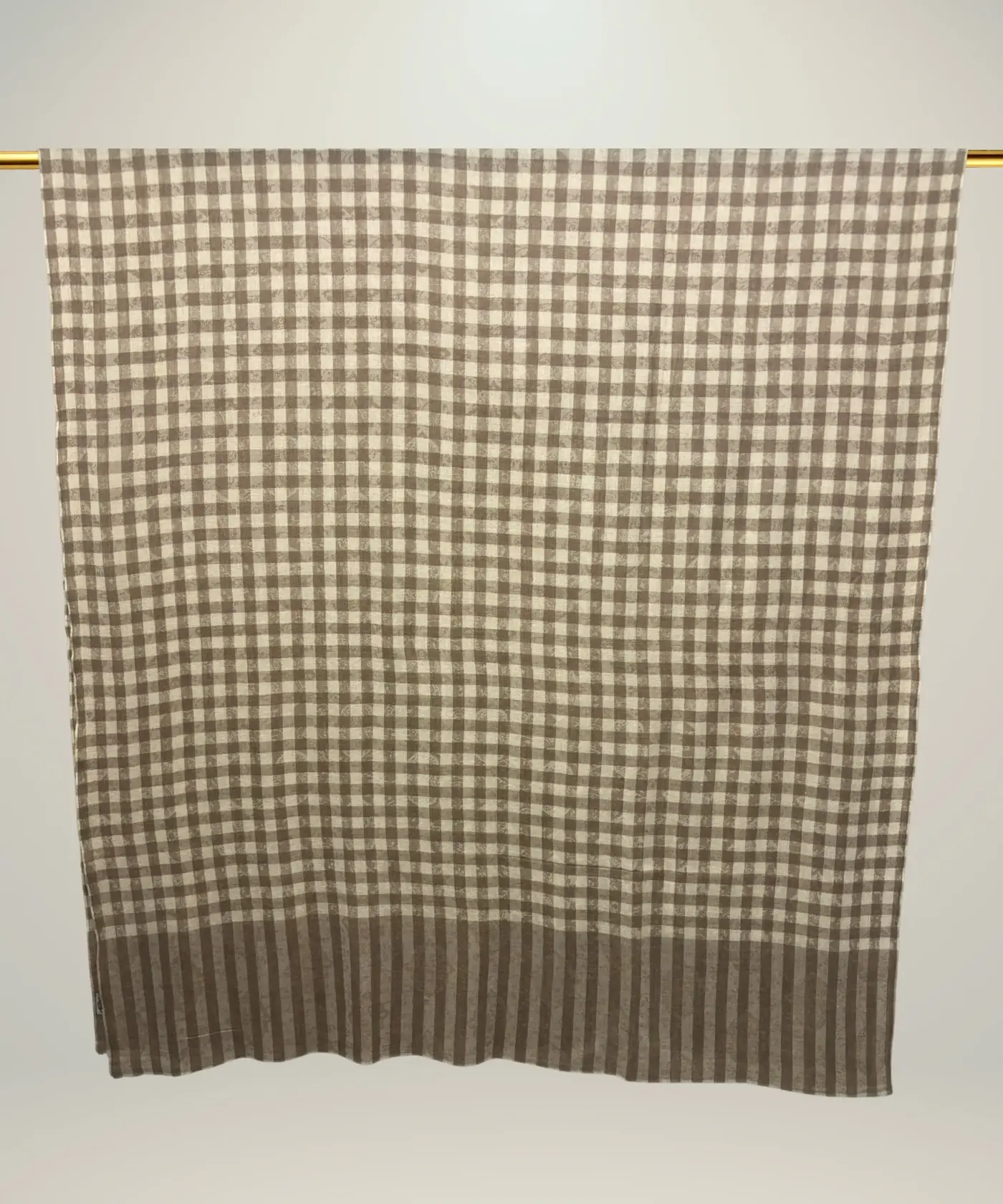 Shawl Men's Check Self Kani - Image 4