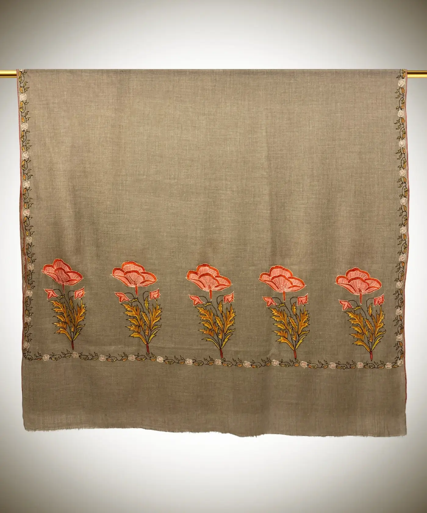 Shawl Handmade Pashmina Sozni - Image 9