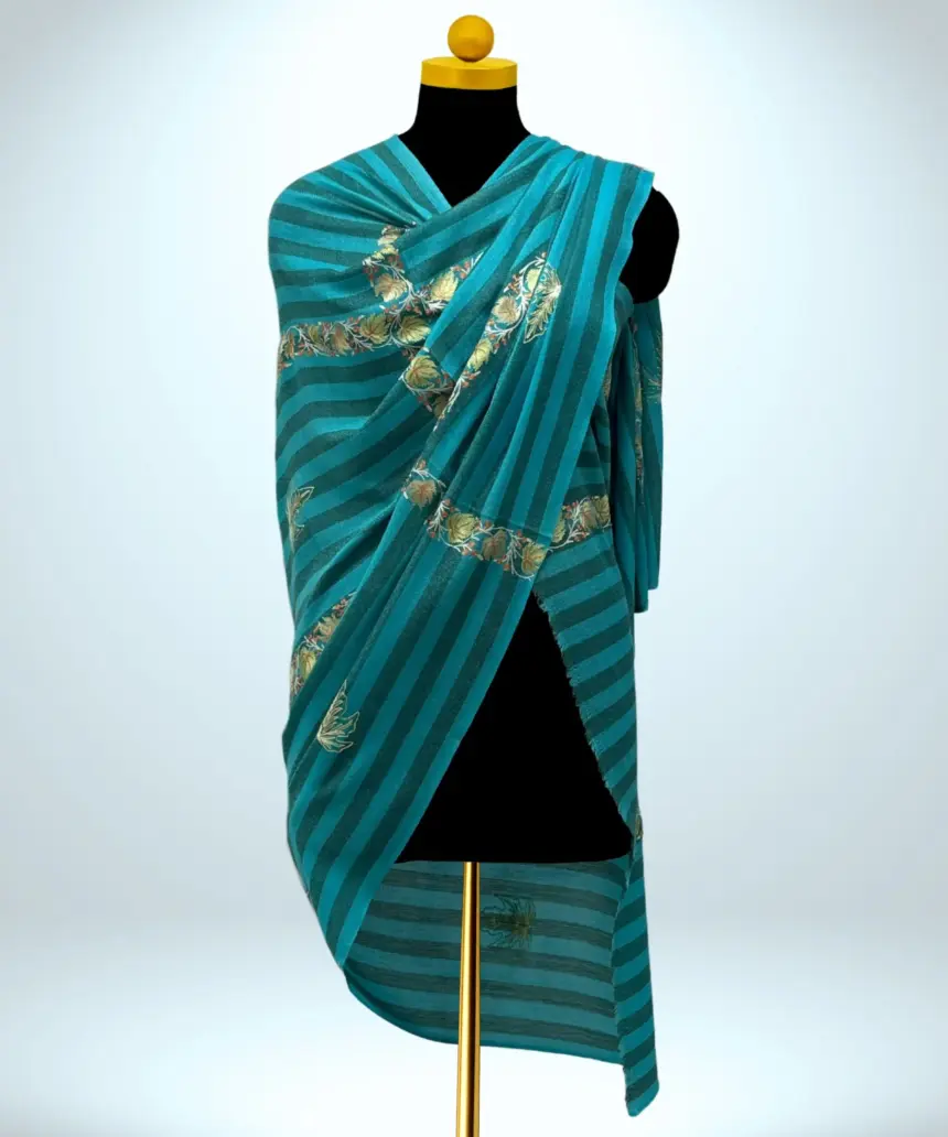 Shawl Pashmina Aari Striped