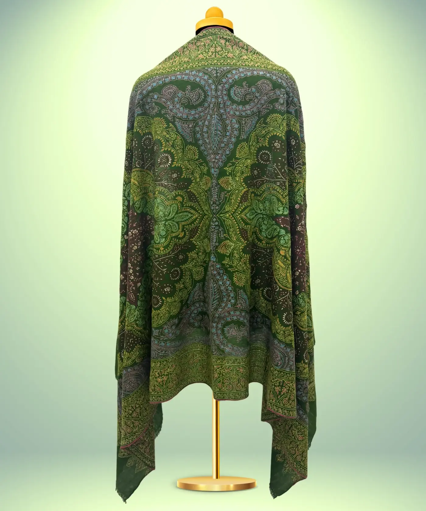 Shawl Handmade Pashmina Jamawar Sozni - Image 3