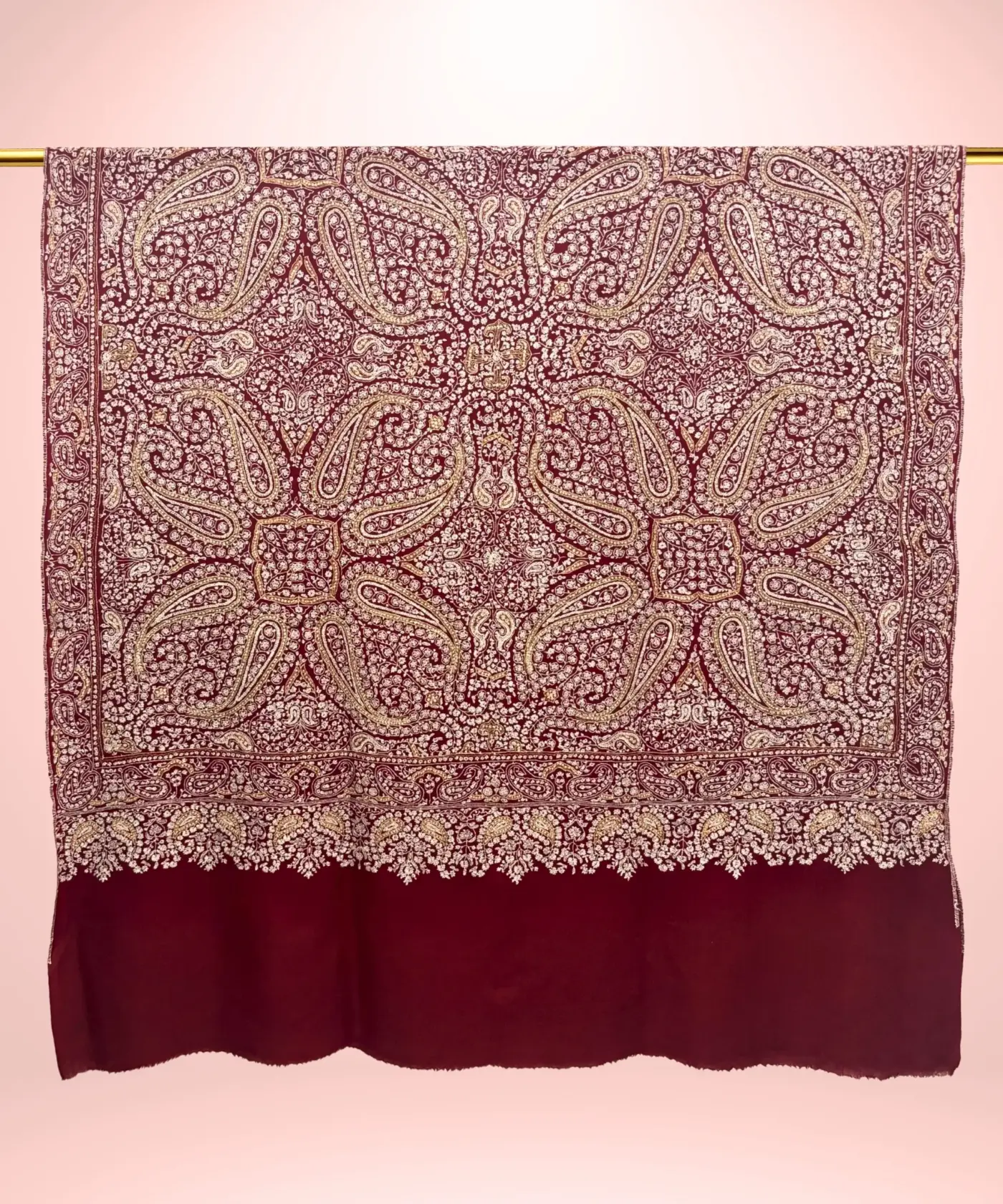 Shawl Handmade Pashmina Sozni Jamawar - Image 4