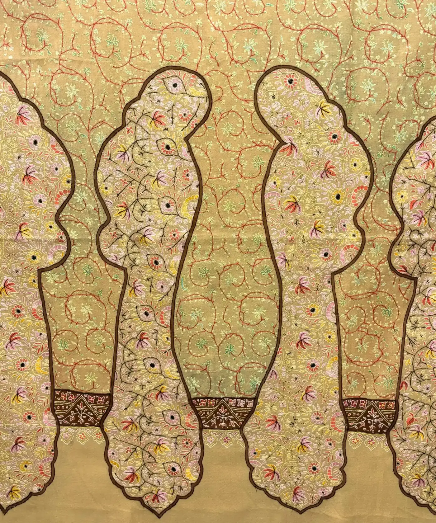Shawl Handmade Pashmina Sozni Kalamkari - Image 5
