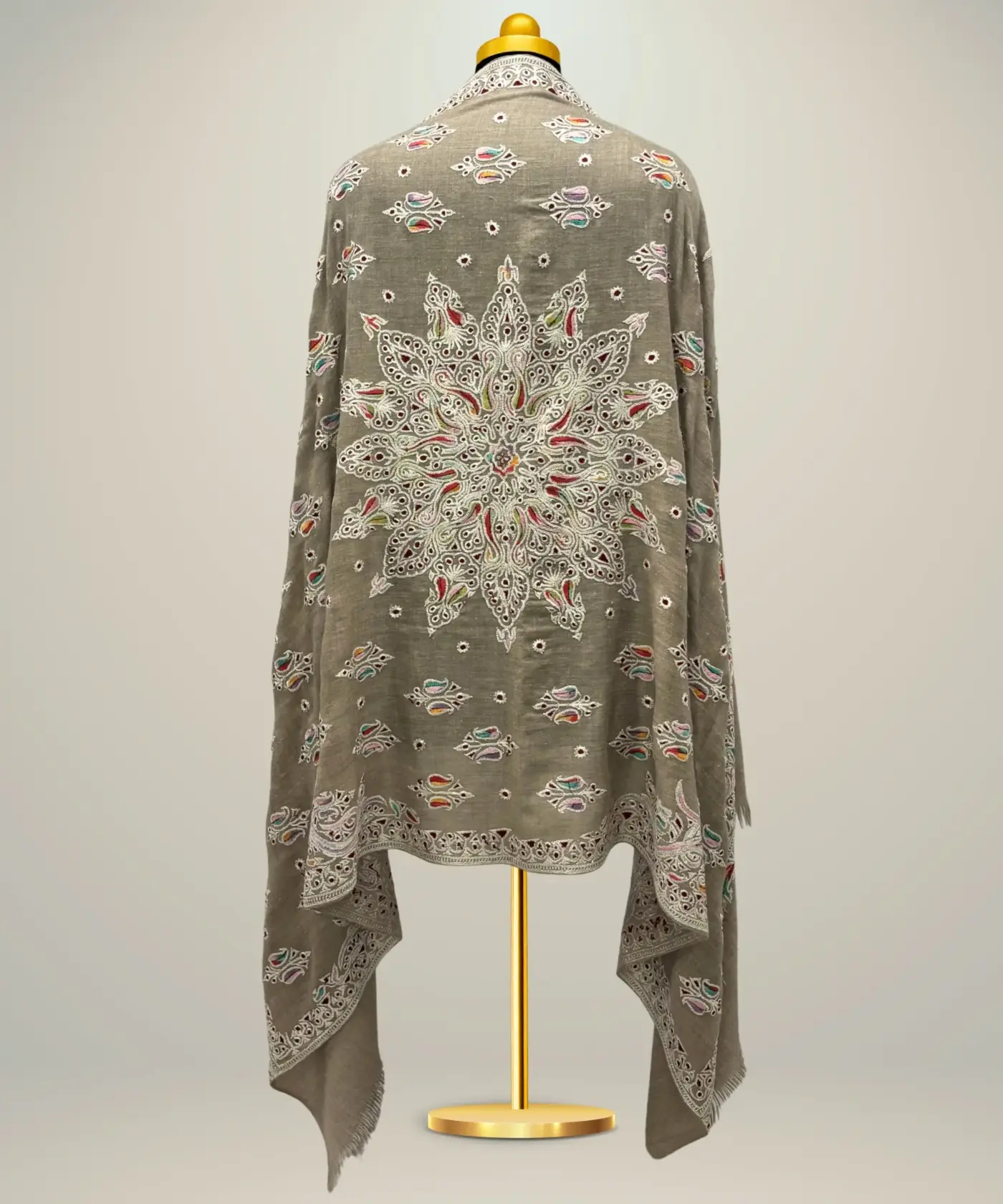 Shawl Handmade Pashmina Zari - Image 3