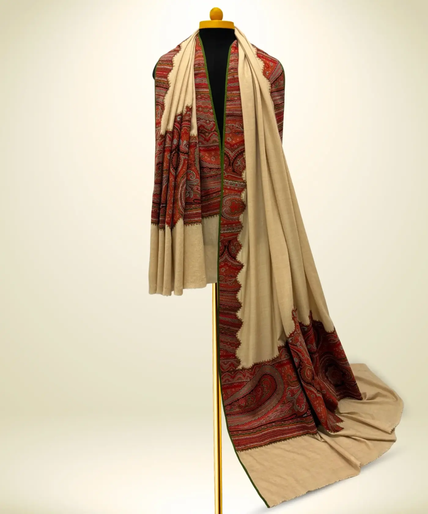 Shawl Men's Handmade Antique Kani Paldar - Image 9