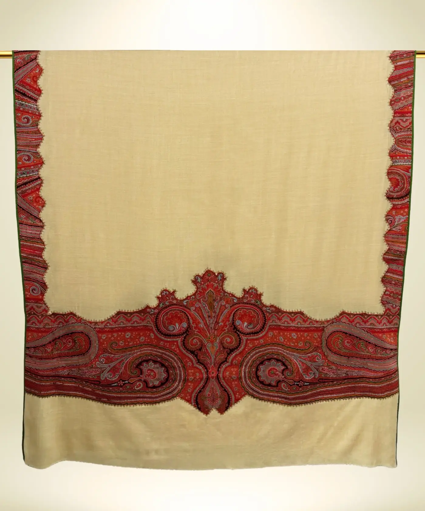 Shawl Men's Handmade Antique Kani Paldar - Image 4