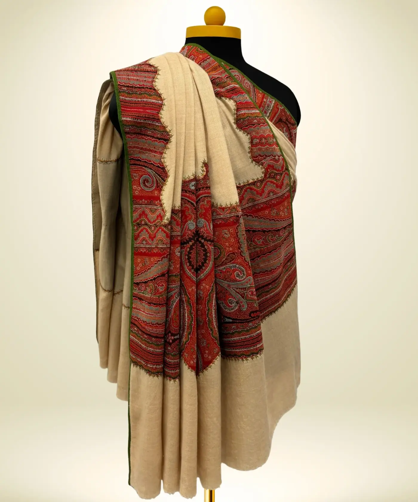 Shawl Men's Handmade Antique Kani Paldar - Image 10