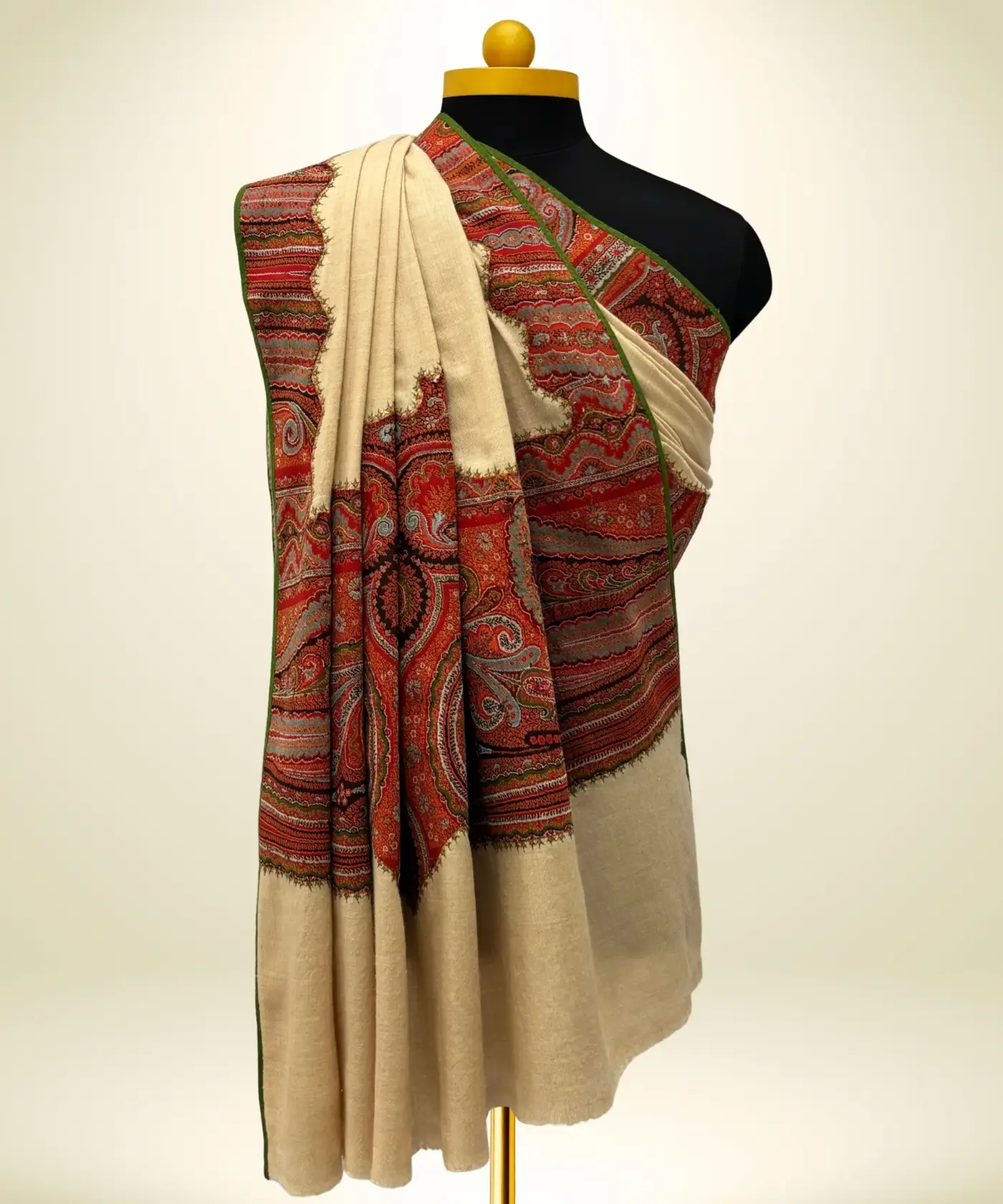 Shawl Men's Handmade Antique Kani Paldar - Image 3