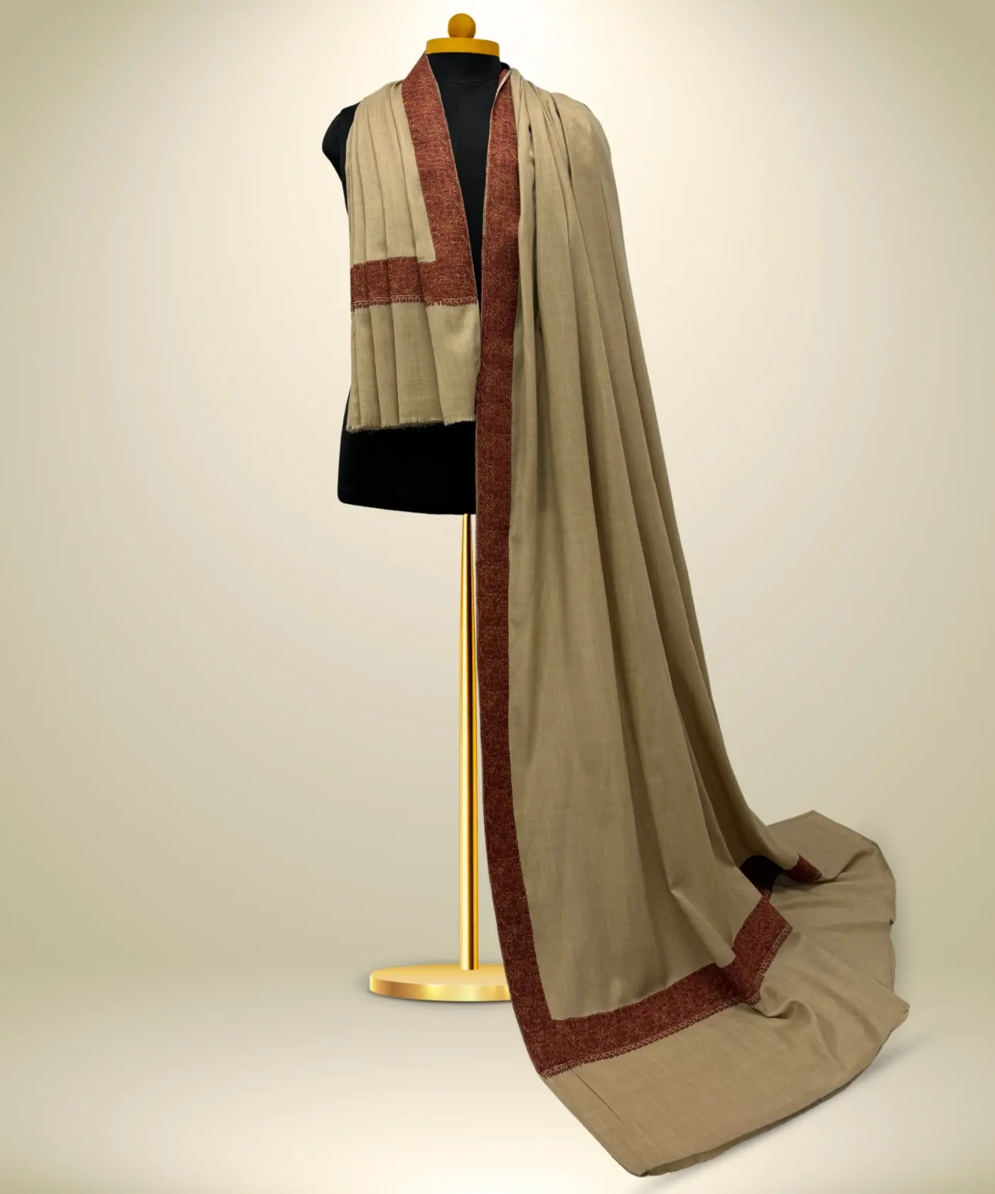 Shawl Men's Pashmina Border - Image 2