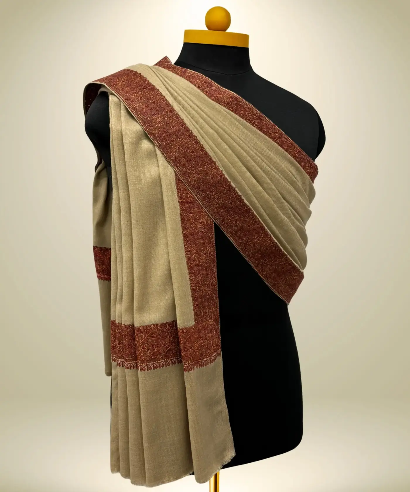 Shawl Men's Pashmina Border - Image 3