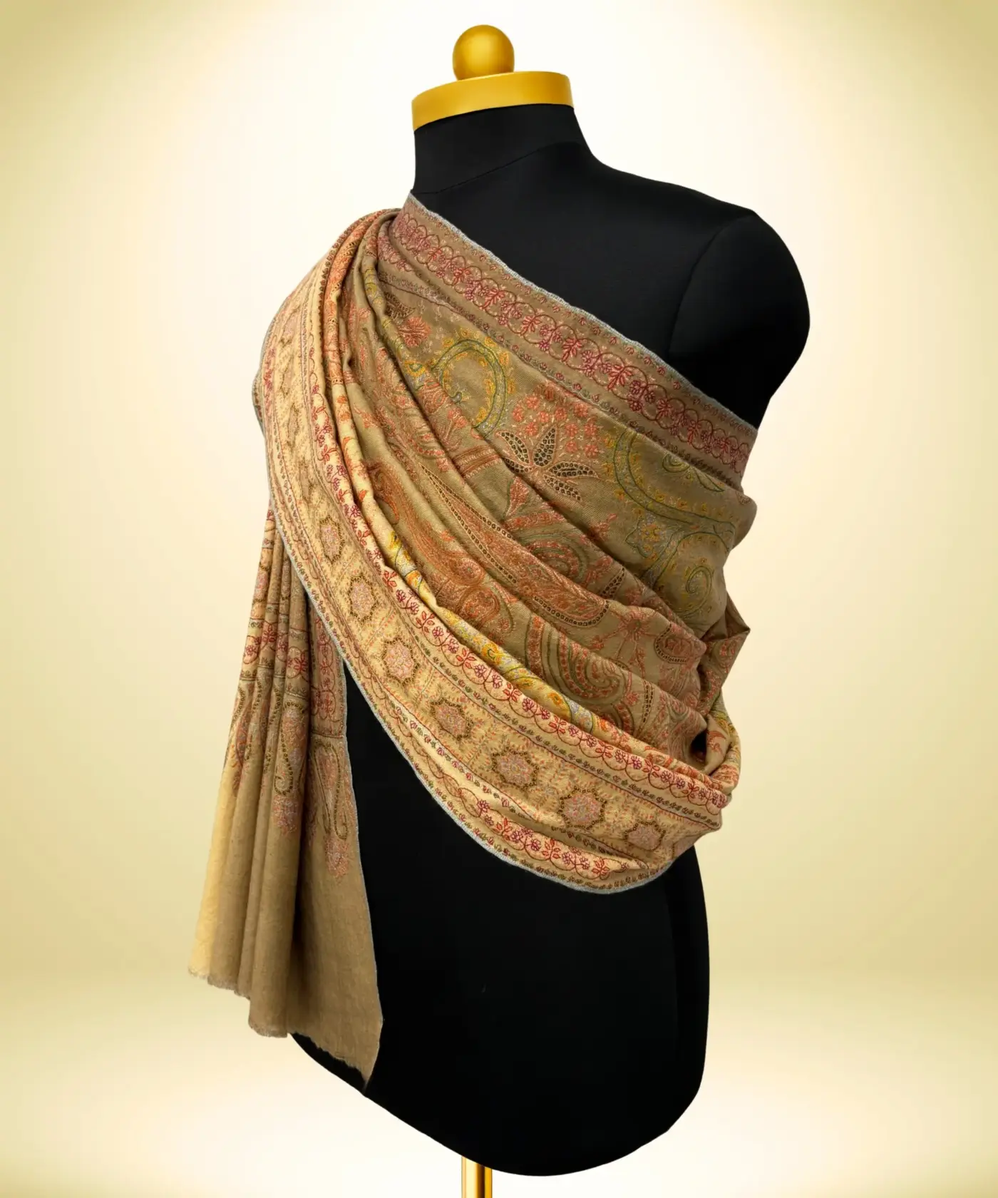 Shawl Handmade Jamawar Sozni - Image 2