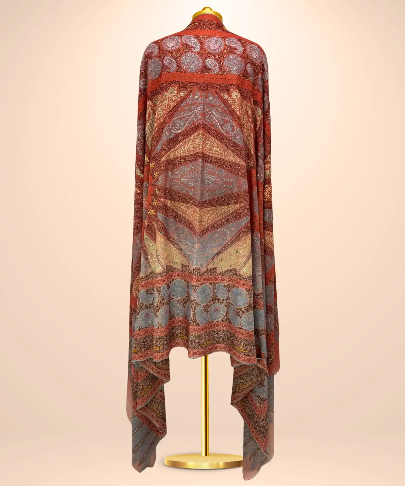 Shawl Handmade Pashmina Jamawar Sozni - Image 3