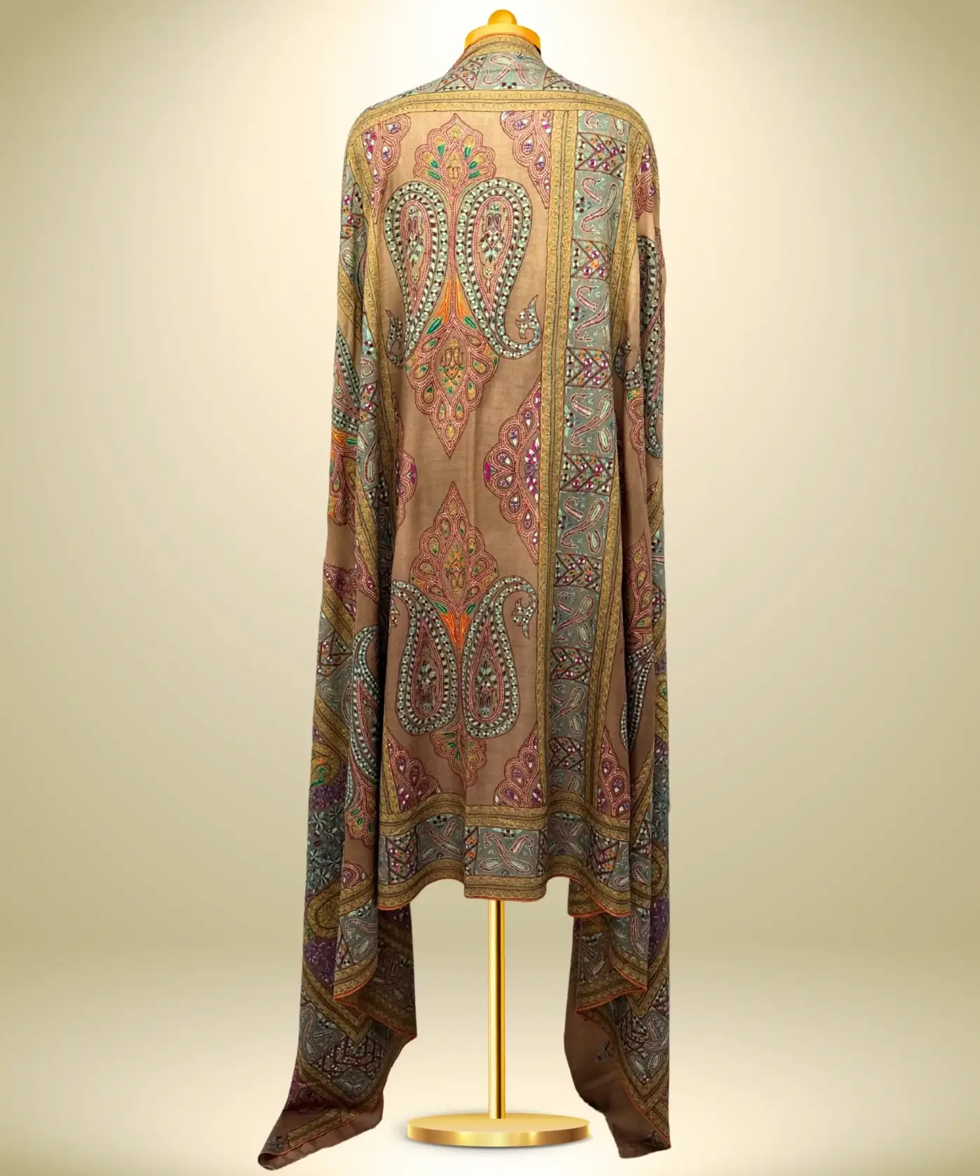 Shawl Handmade Pashmina Jamawar Sozni - Image 4