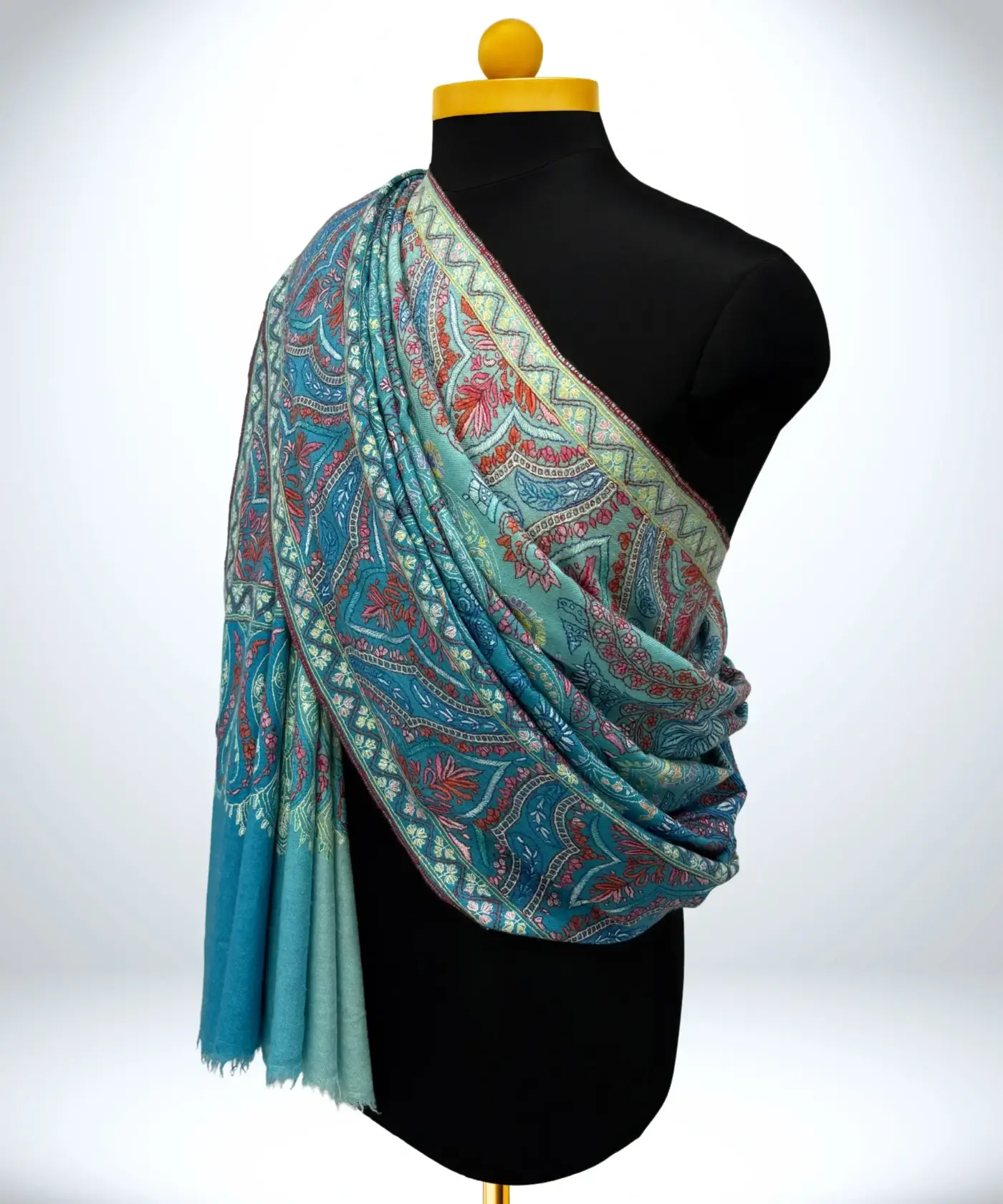 Shawl Handmade Pashmina Sozni Jamawar - Image 2