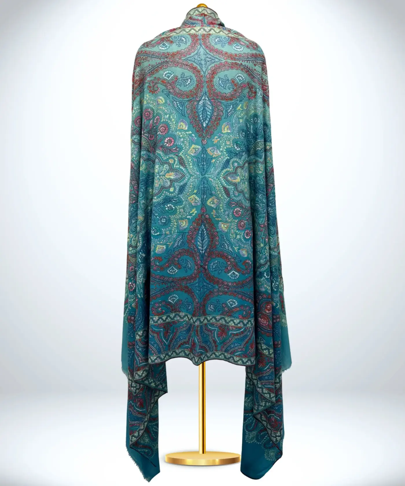 Shawl Handmade Pashmina Sozni Jamawar - Image 3