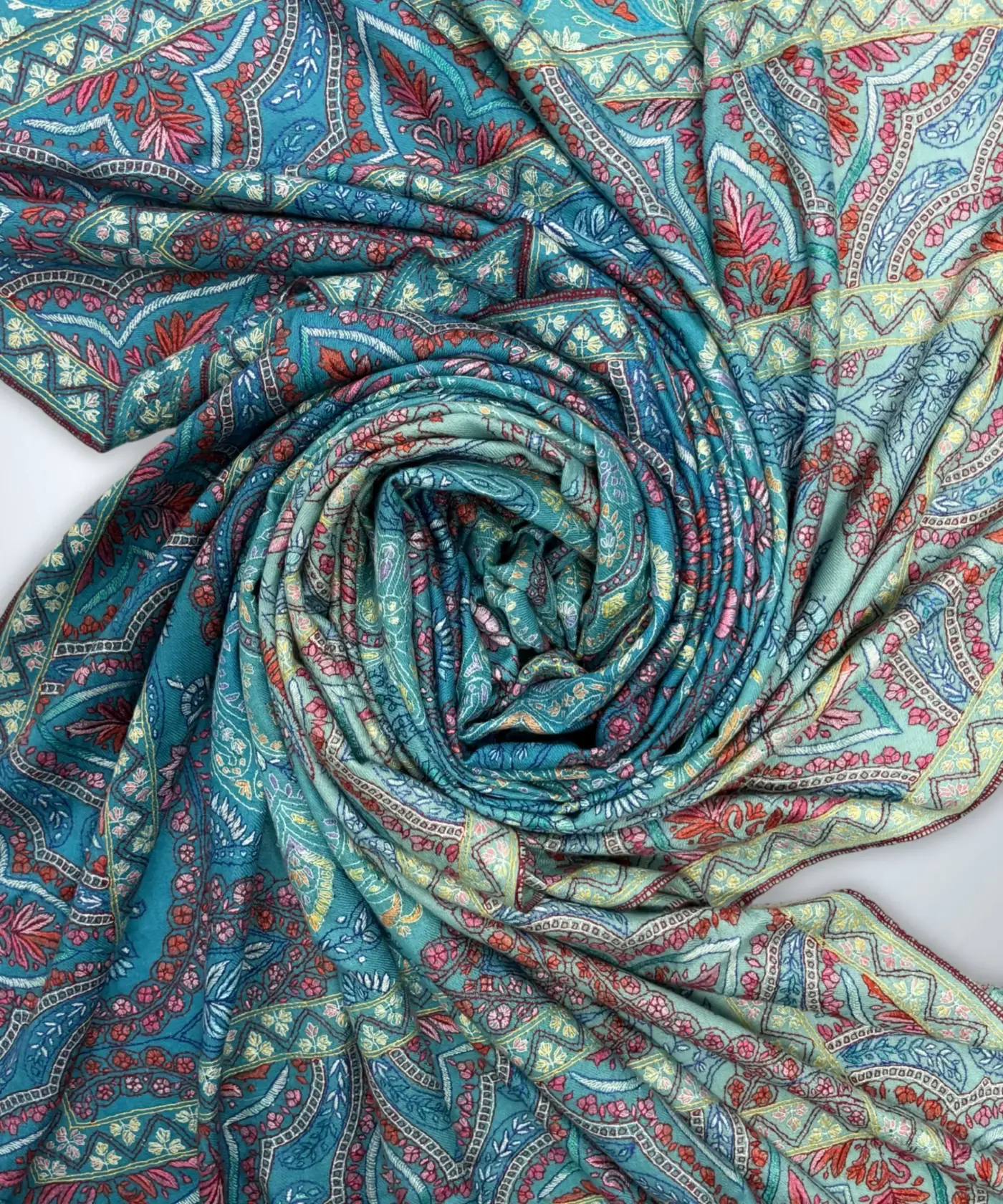 Shawl Handmade Pashmina Sozni Jamawar - Image 5