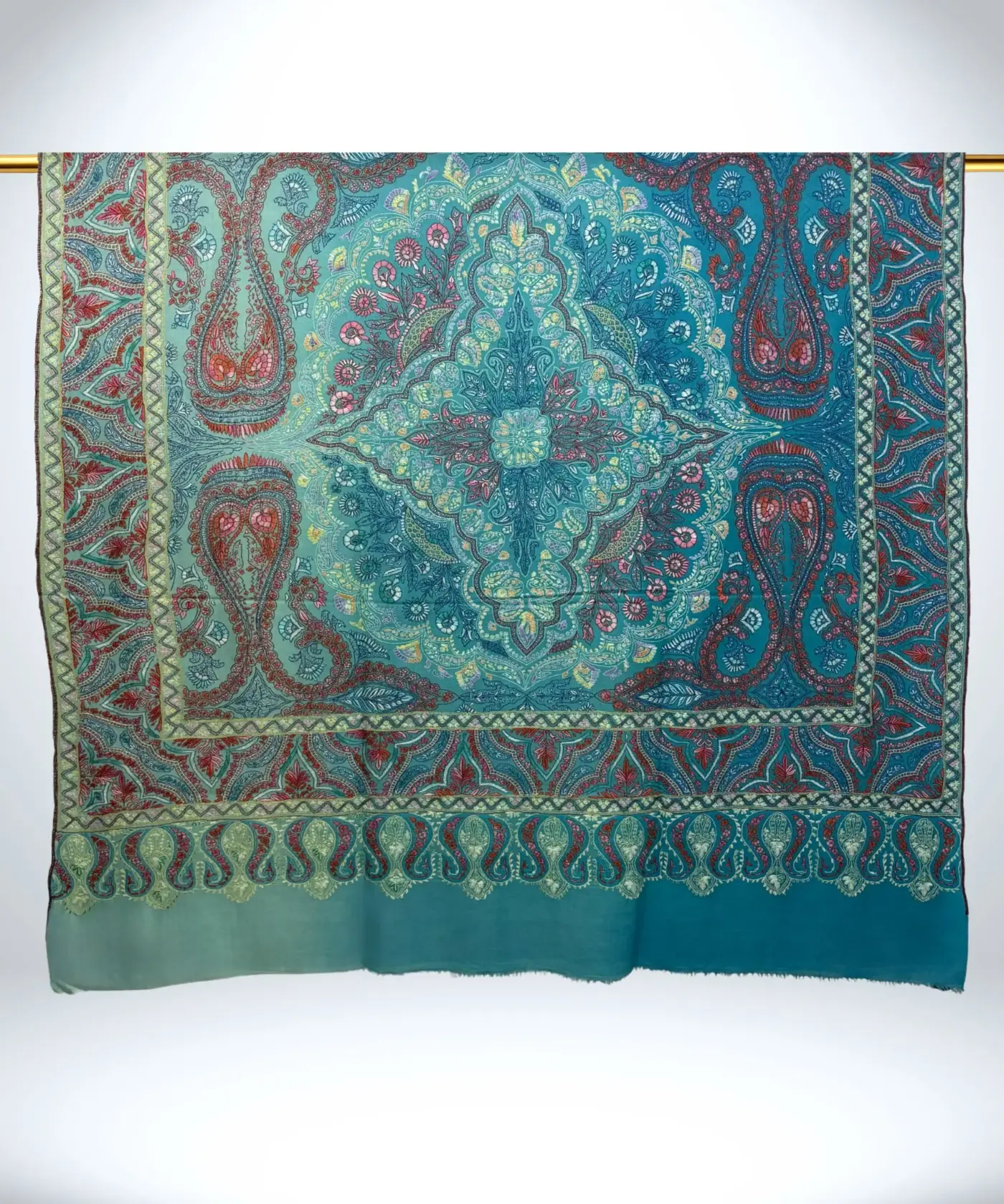 Shawl Handmade Pashmina Sozni Jamawar - Image 4