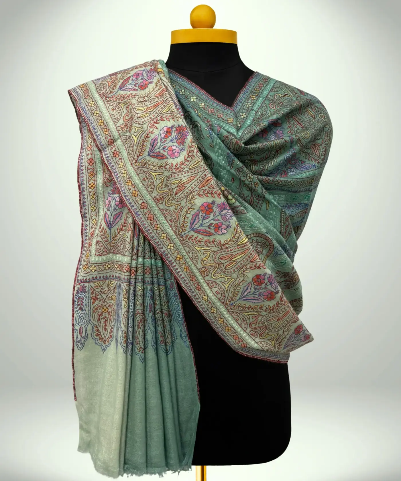 Shawl Handmade Pashmina Sozni Jamawar - Image 2