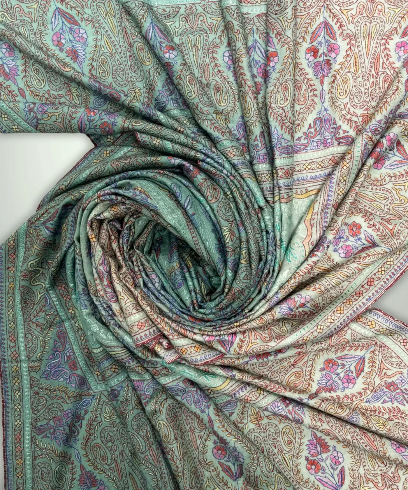 Shawl Handmade Pashmina Sozni Jamawar - Image 6