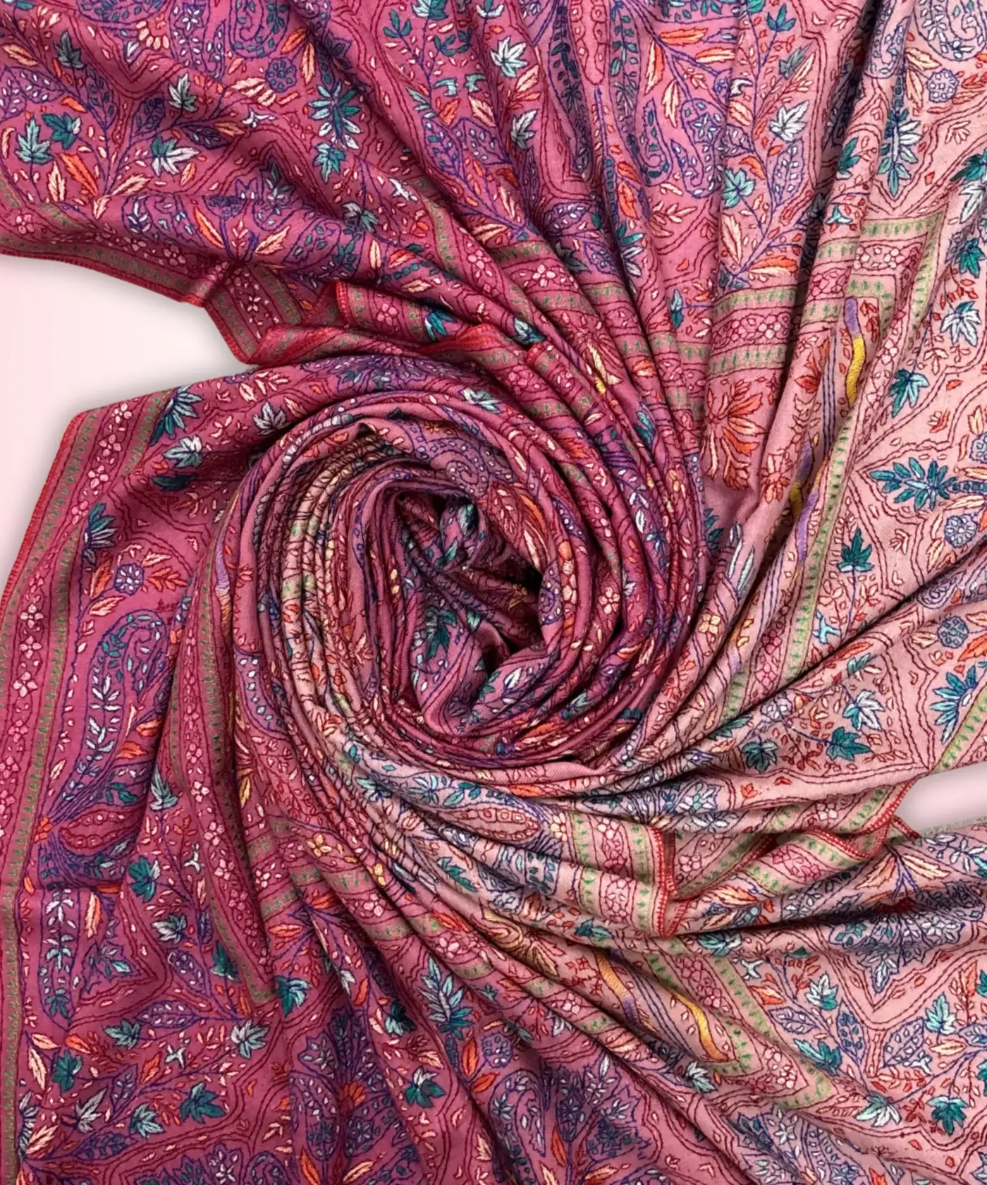 Shawl Handmade Pashmina Jamawar Sozni - Image 5