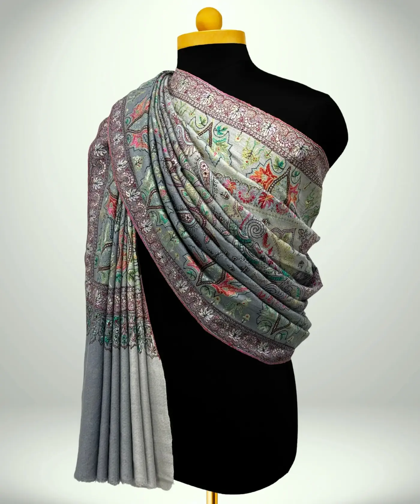 Shawl Handmade Pashmina Sozni Jamawar - Image 3