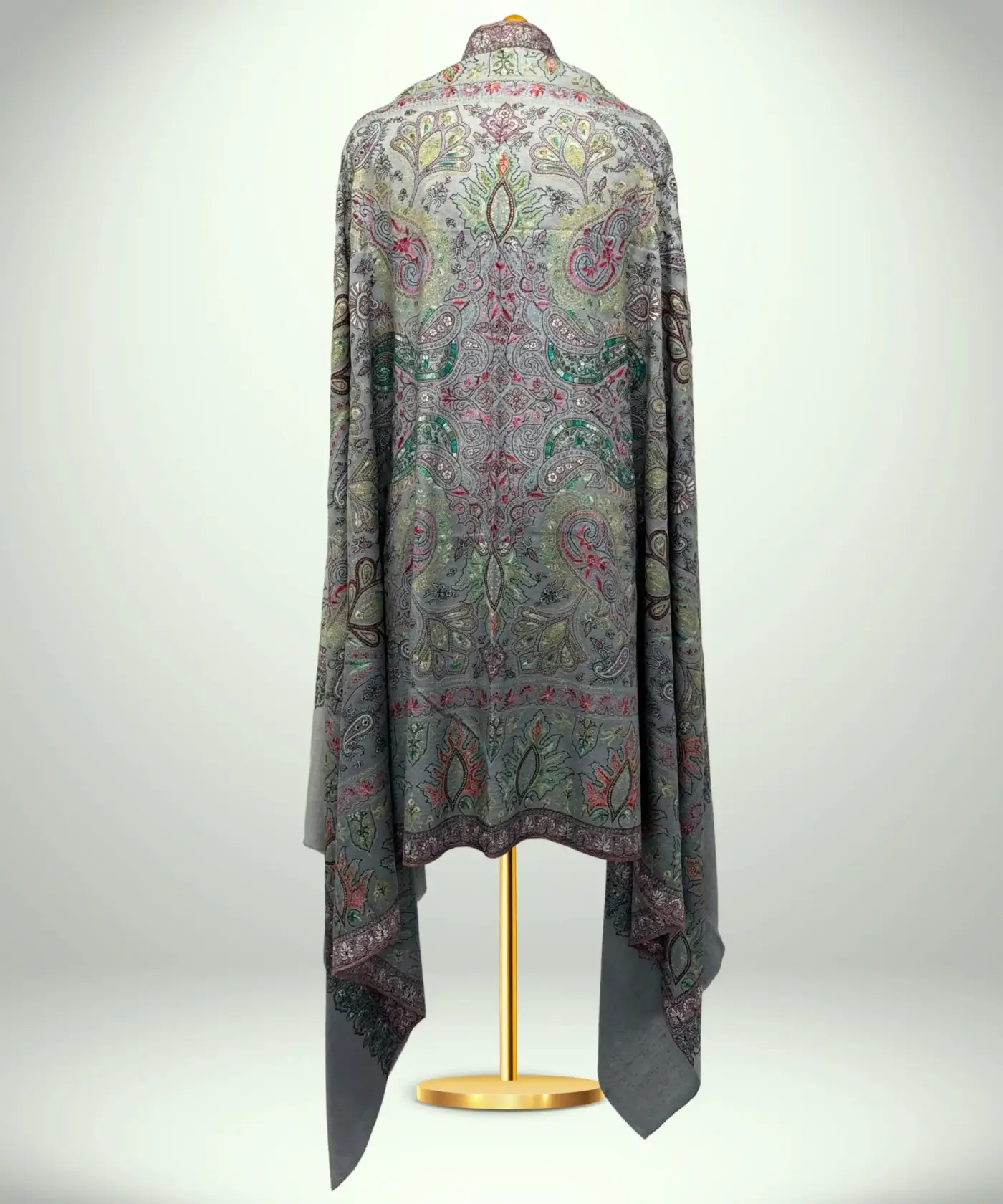Shawl Handmade Pashmina Sozni Jamawar - Image 4