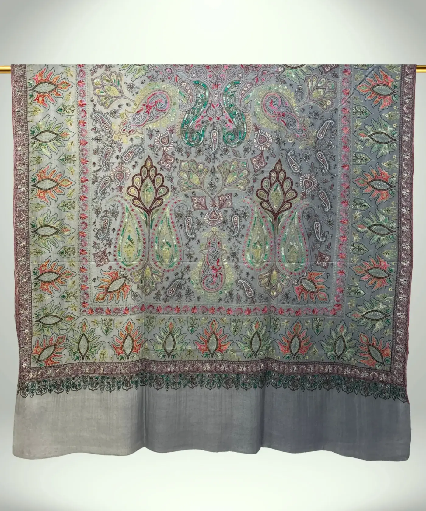 Shawl Handmade Pashmina Sozni Jamawar - Image 5