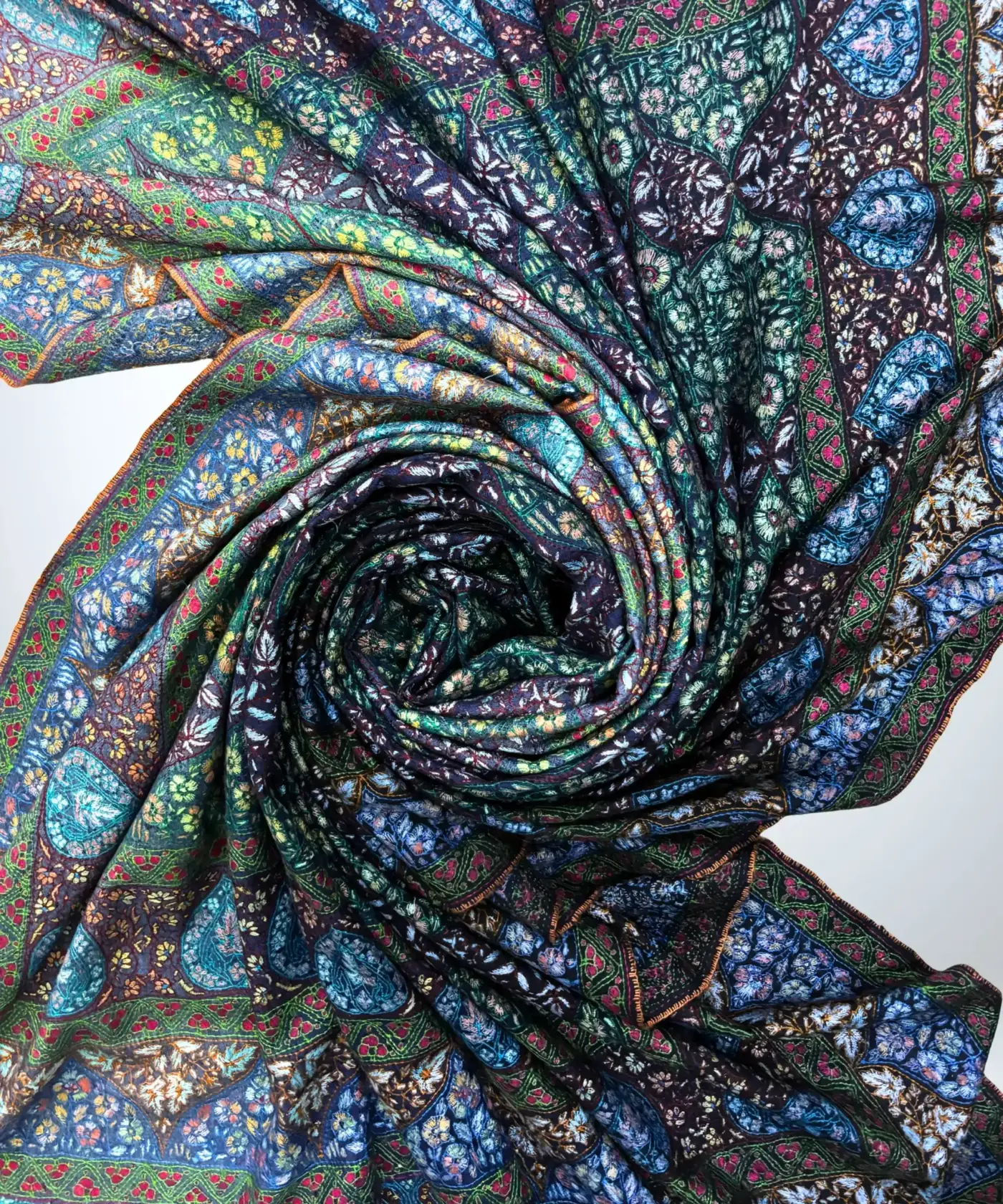 Shawl Handmade Pashmina Sozni Jamawar - Image 6