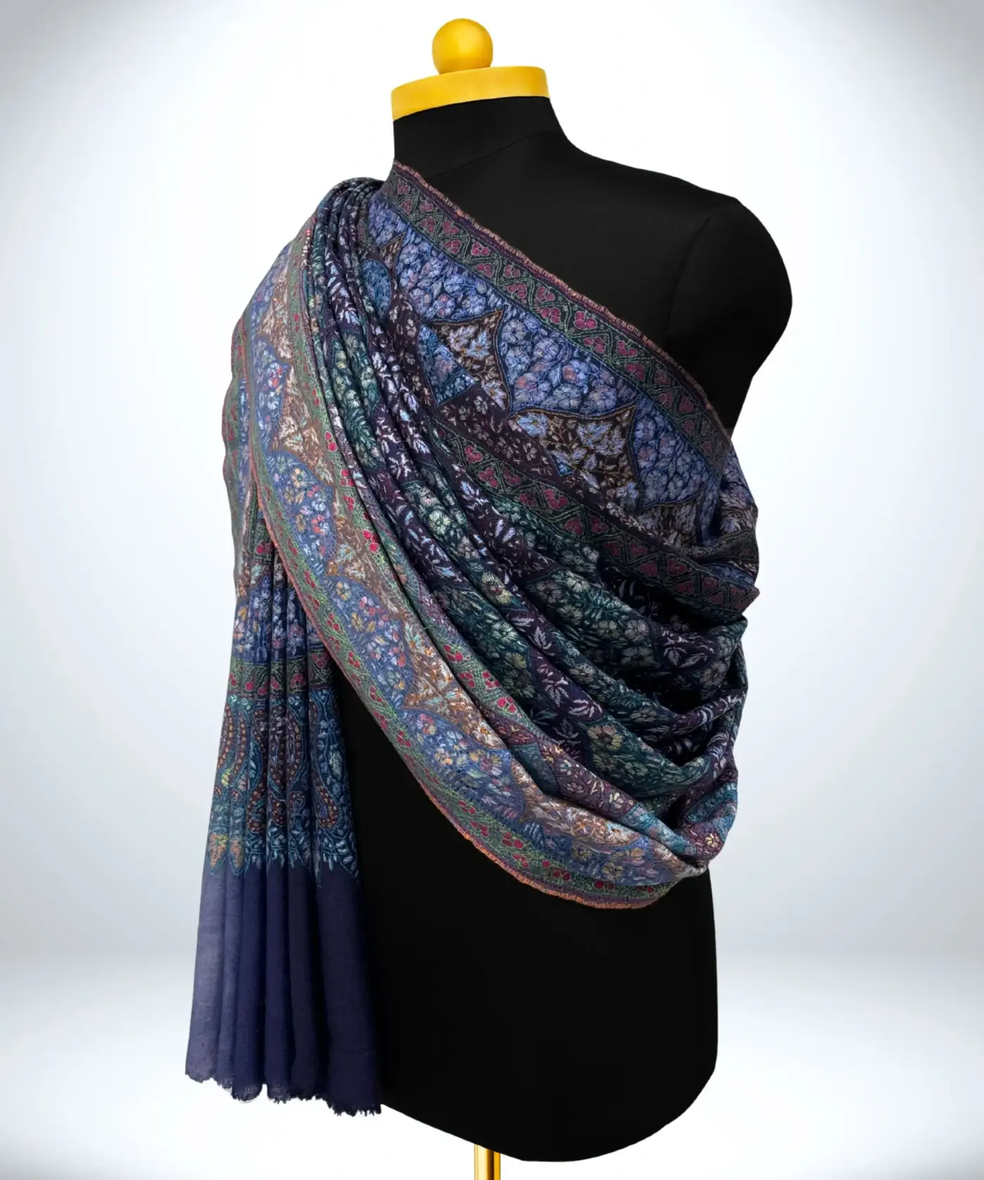 Shawl Handmade Pashmina Sozni Jamawar - Image 3